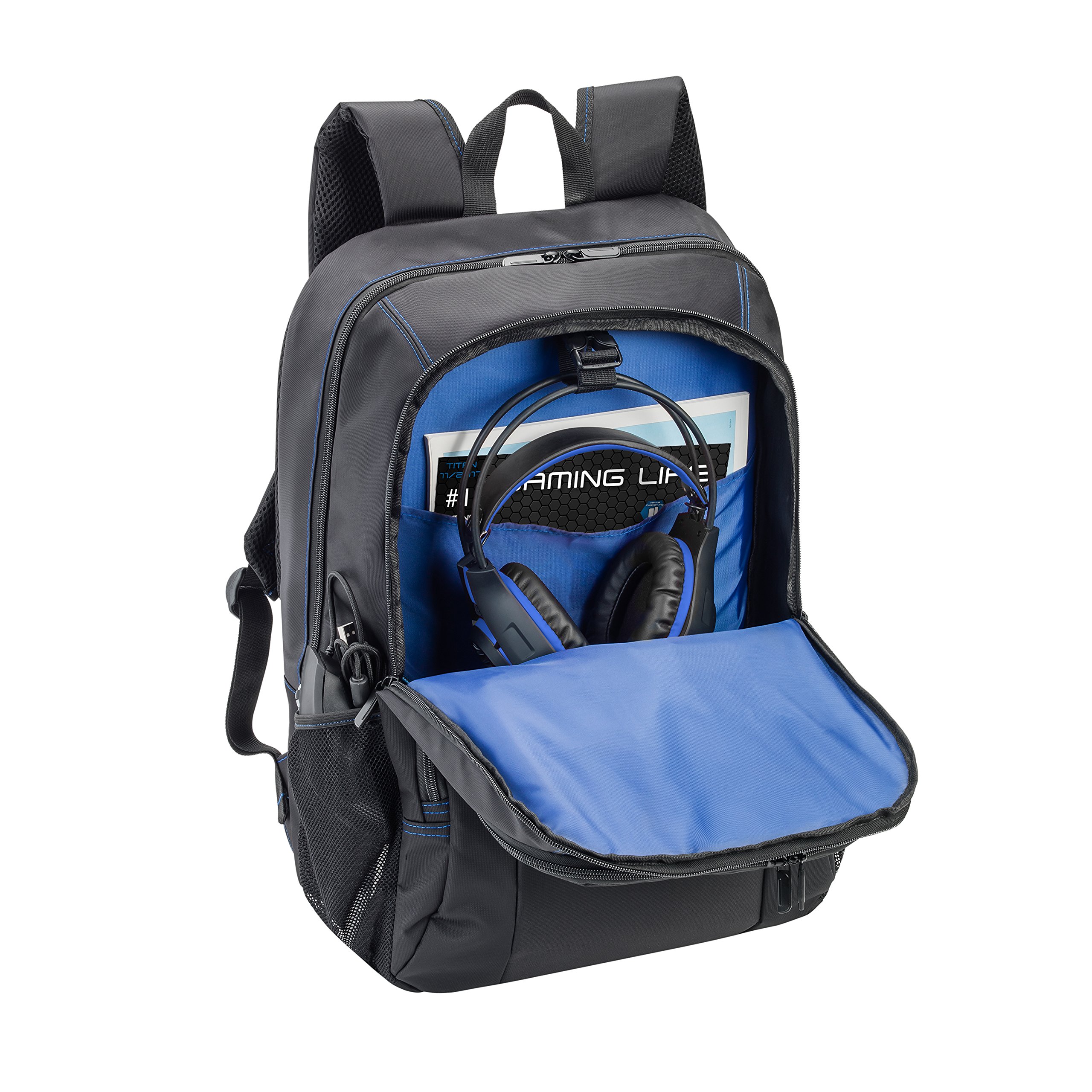 Pedea First One Laptop Rucksack 17,3 Zoll Blau wasserabweisend