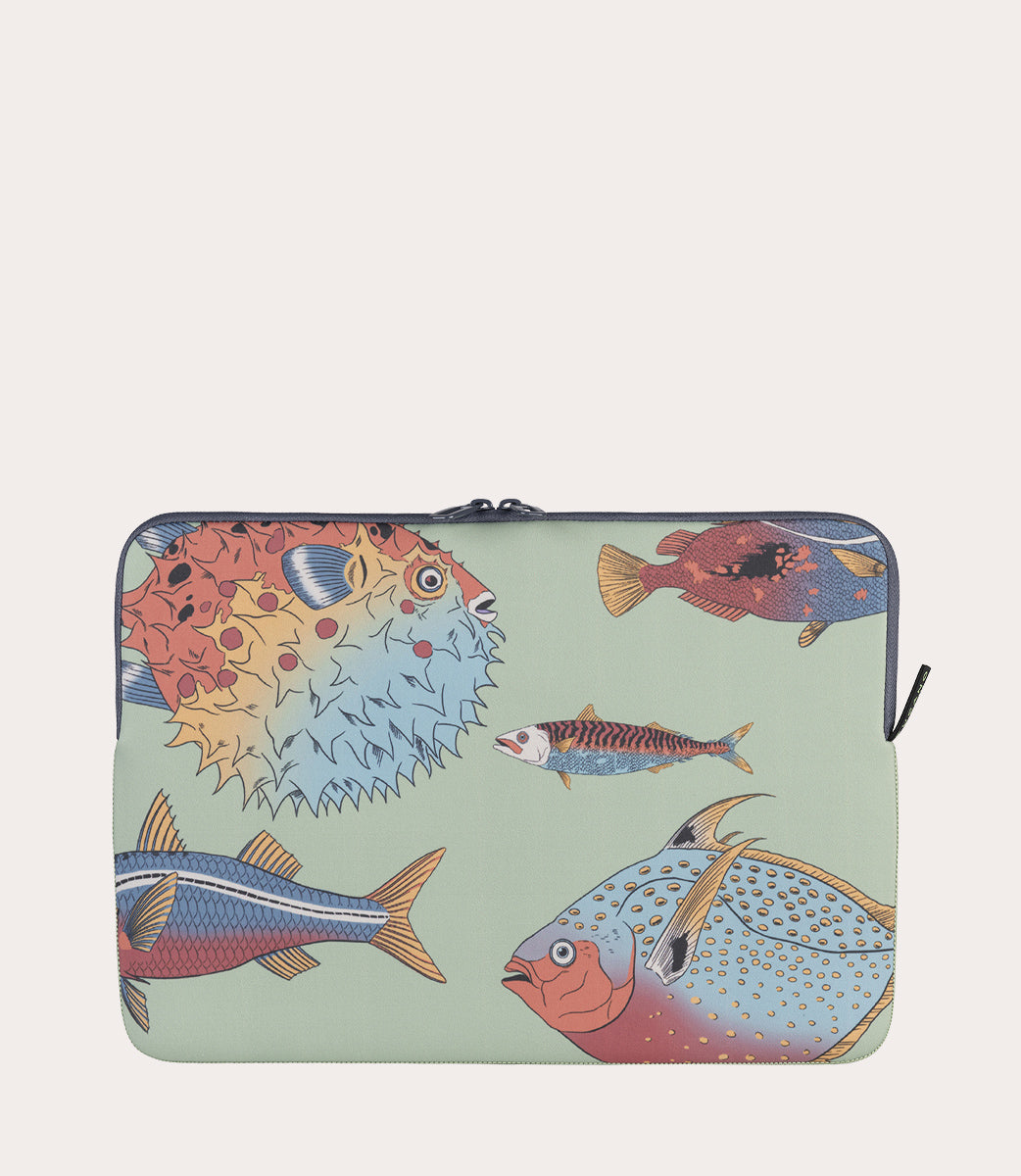 Tucano Schizzo Fauna Pesci Laptop Hülle 13 Zoll Blau