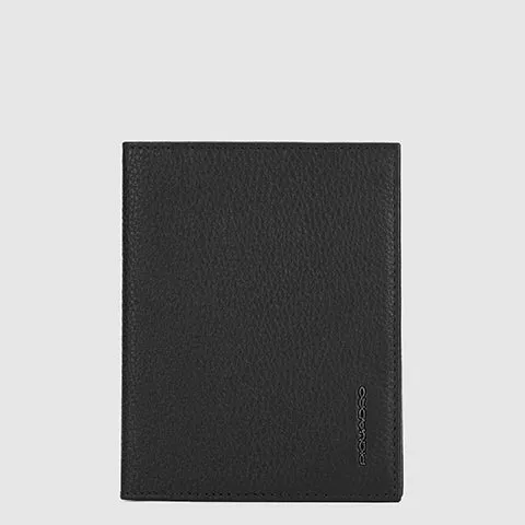 Piquadro Blue Square Reisepasshülle Leder Schwarz RFID