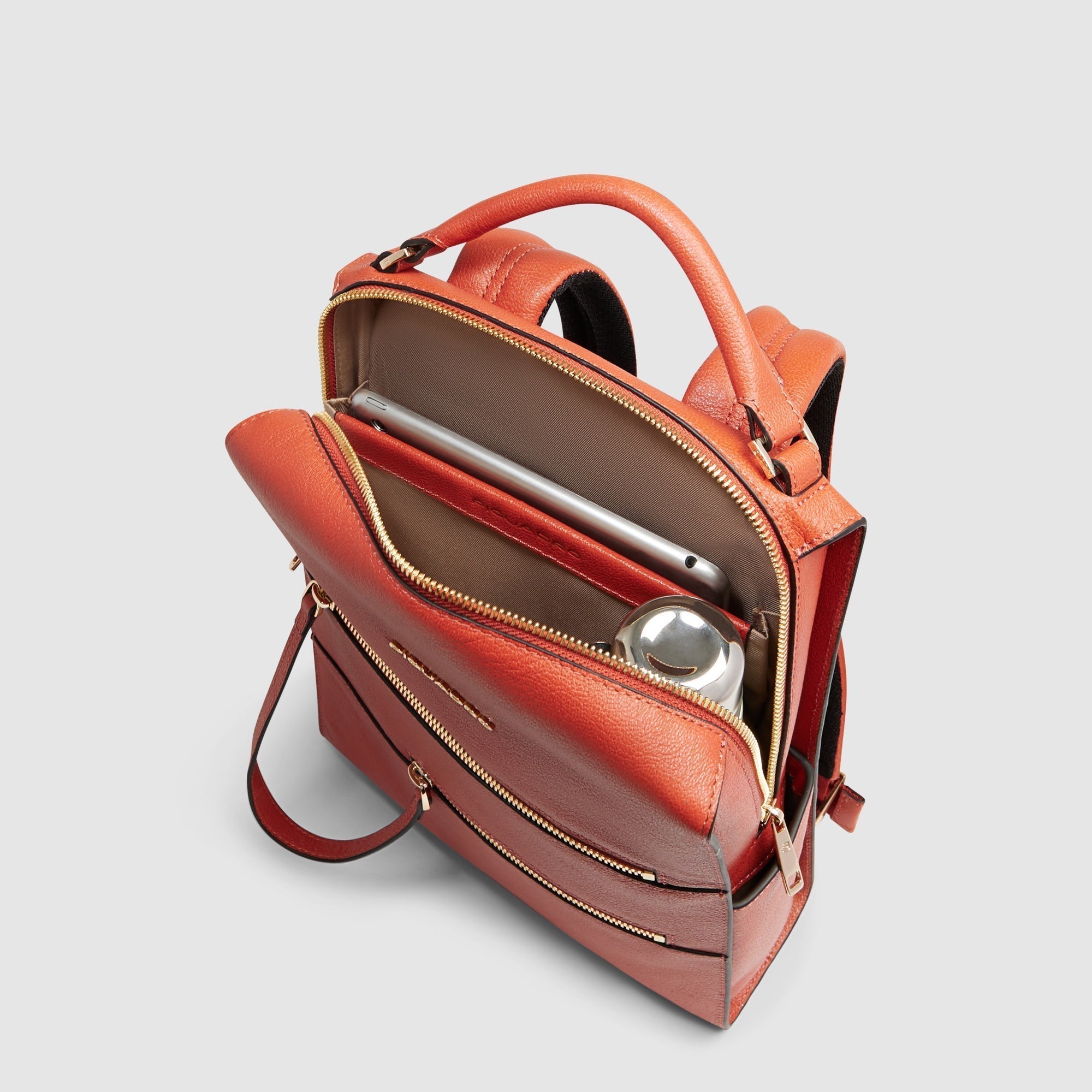 Piquadro Lyra Rucksack Damen iPad Leder Schwarz