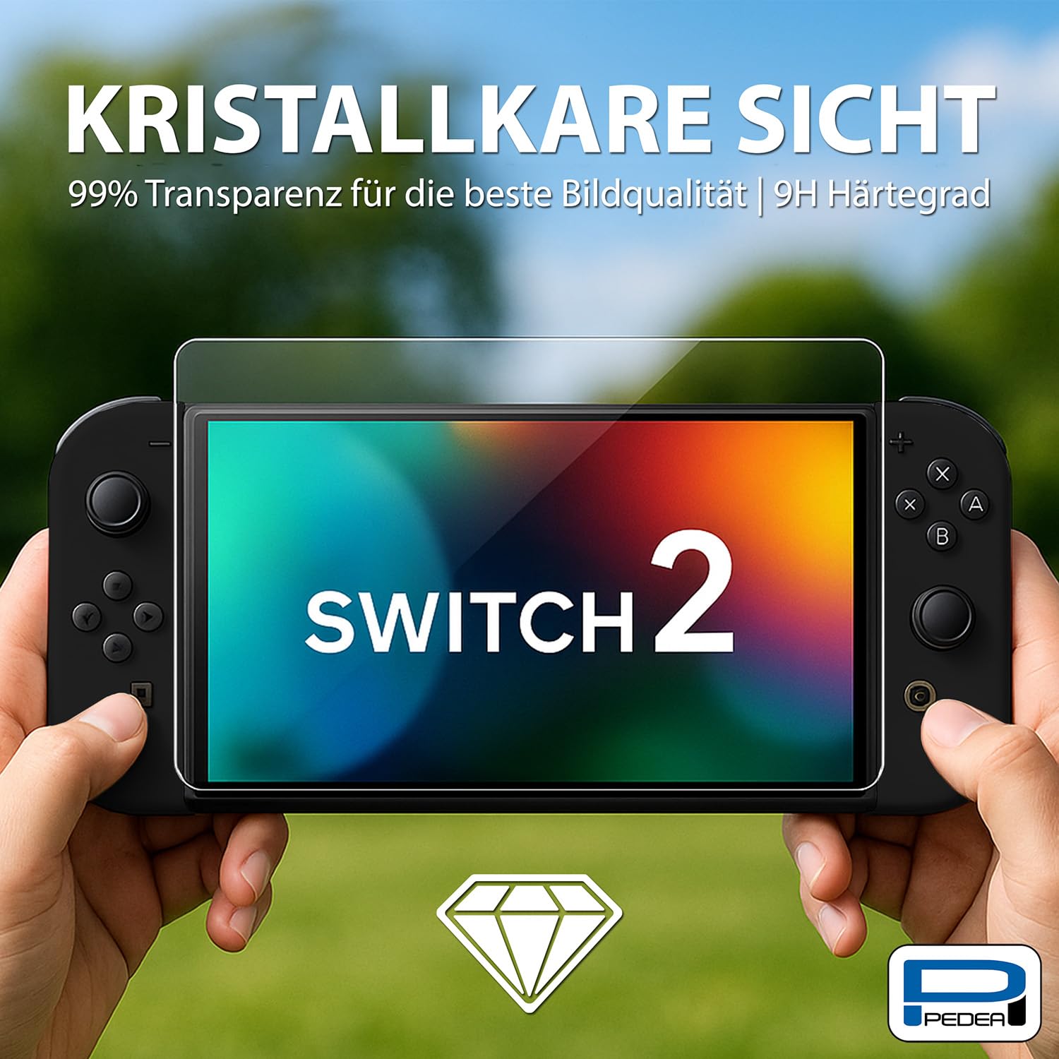 Pedea Panzerglas Schutzfolie Nintendo Switch 2 9H klar