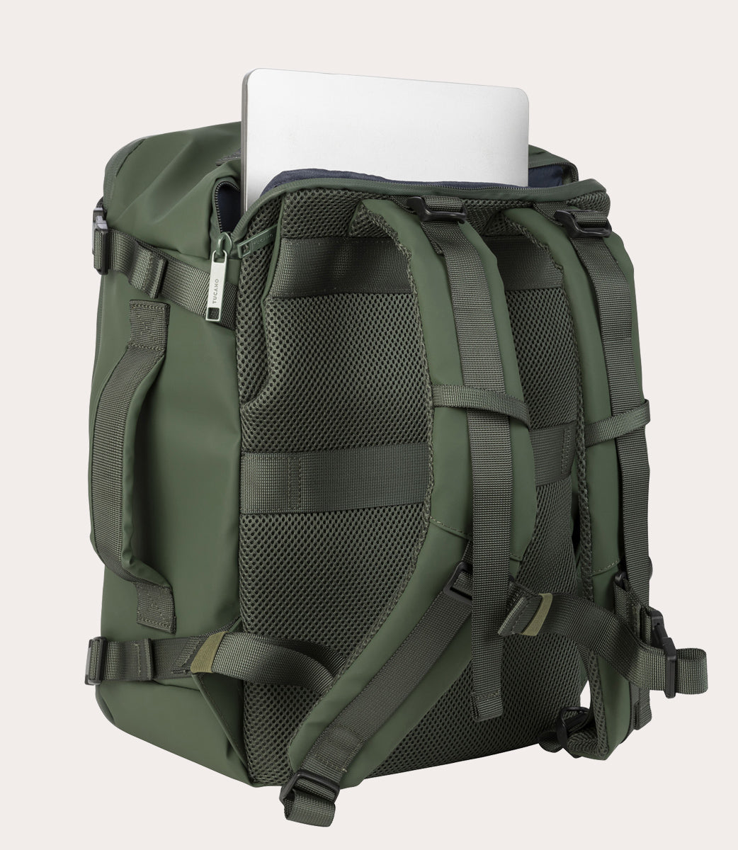 Tucano Tugò Dry Kabinenrucksack 15.6 Zoll Grün Wasserdicht