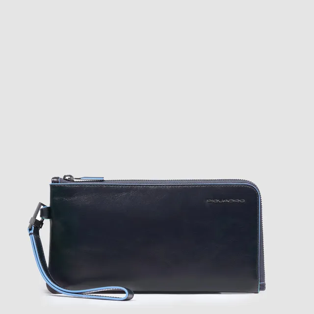 Piquadro Black Square Pochette Leder Schwarz RFID Herren