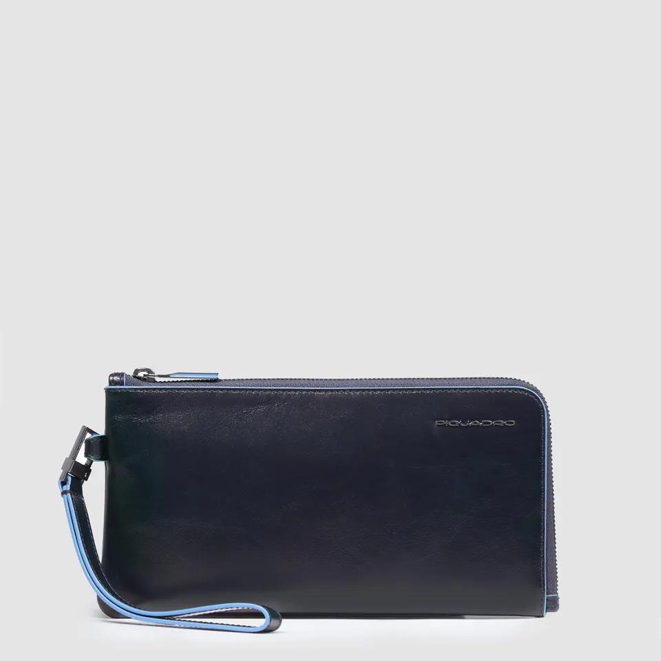 Piquadro Black Square Pochette Leder Schwarz RFID Herren