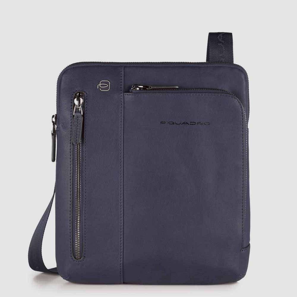 Piquadro Urban Umhängetasche Leder Herren Schwarz iPad