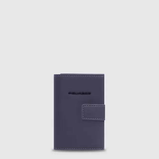 Piquadro Black Square Kartenetui automatisch Schwarz RFID