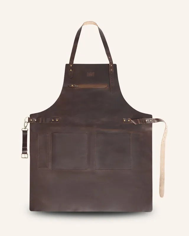 Buckle & Seam Asado Lederschürze Grillschürze mit Gravur