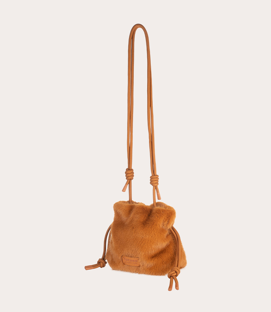 Tucano Mini Nina Fur Bag Umhängetasche Nero Kunstfell