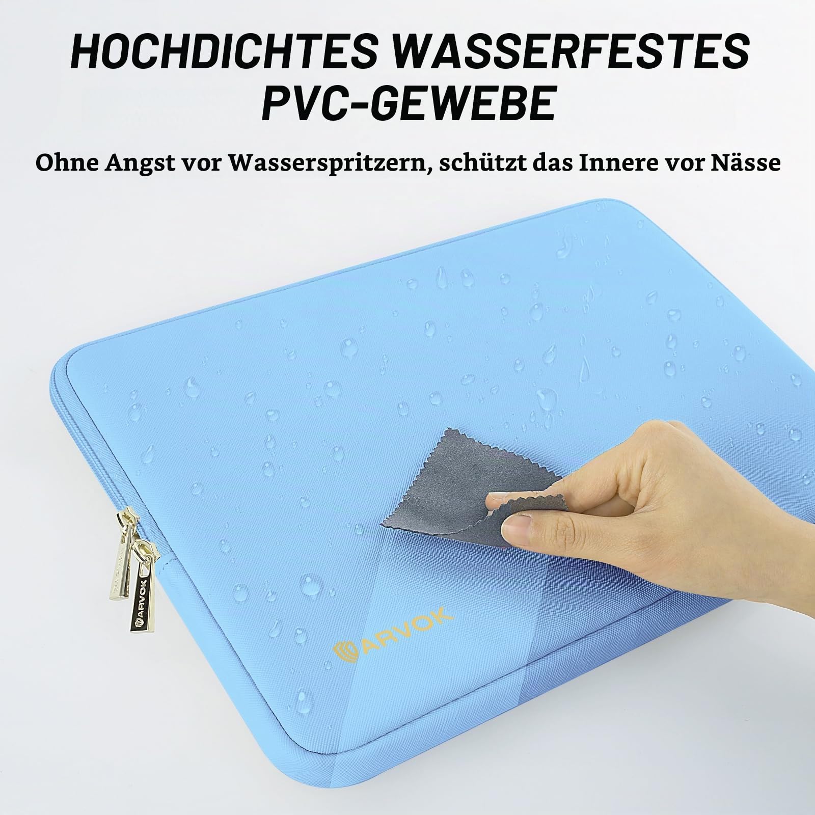 ARVOK Basic Laptop Sleeve Laptophülle 13 Zoll Blau wasserabweisend