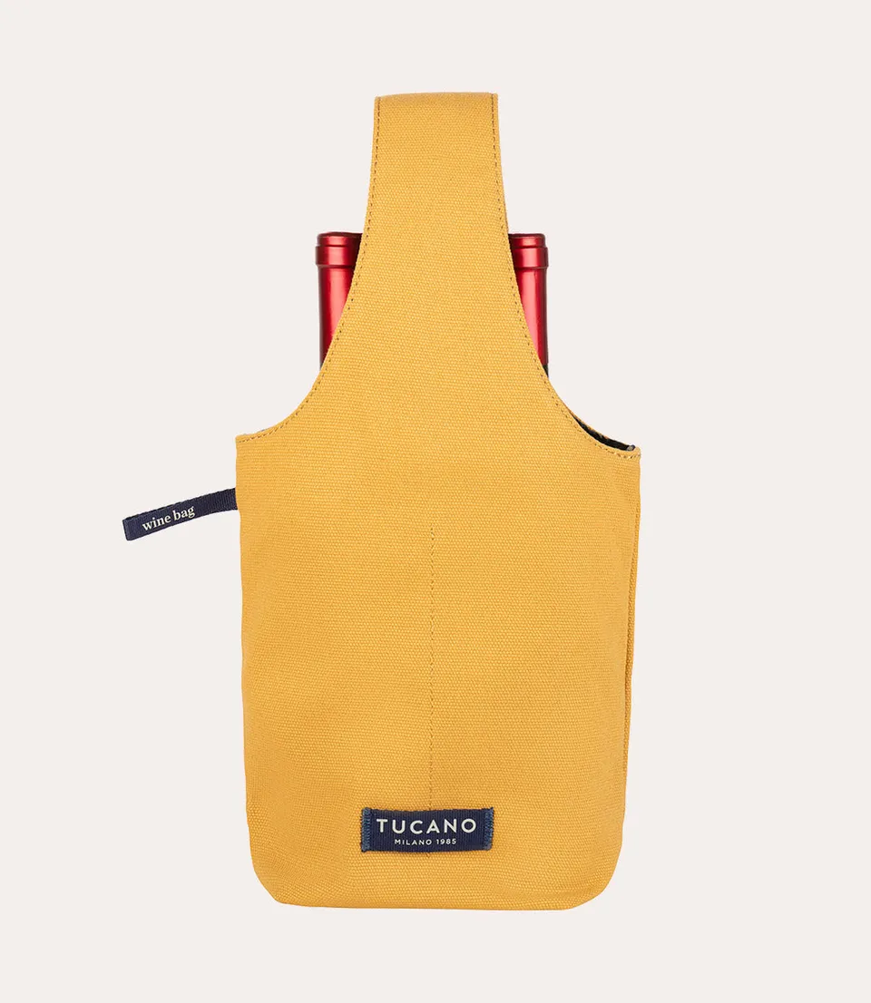 Tucano Kitchen Weintasche 2 Flaschen Canvas Avorio