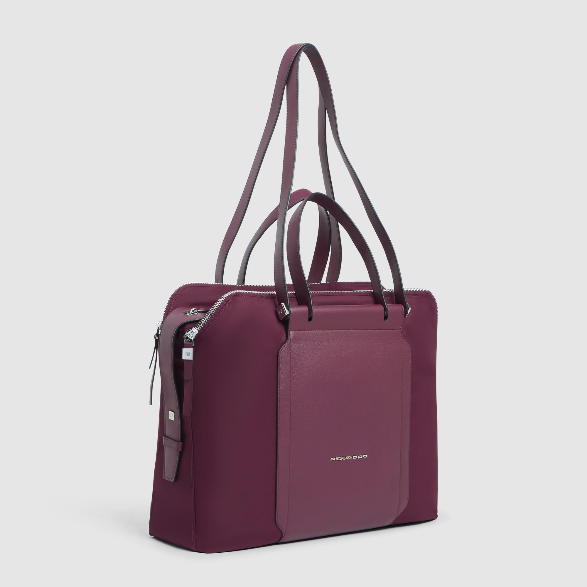 Piquadro Patricia Shopper Laptoptasche 14 Zoll schwarz Leder