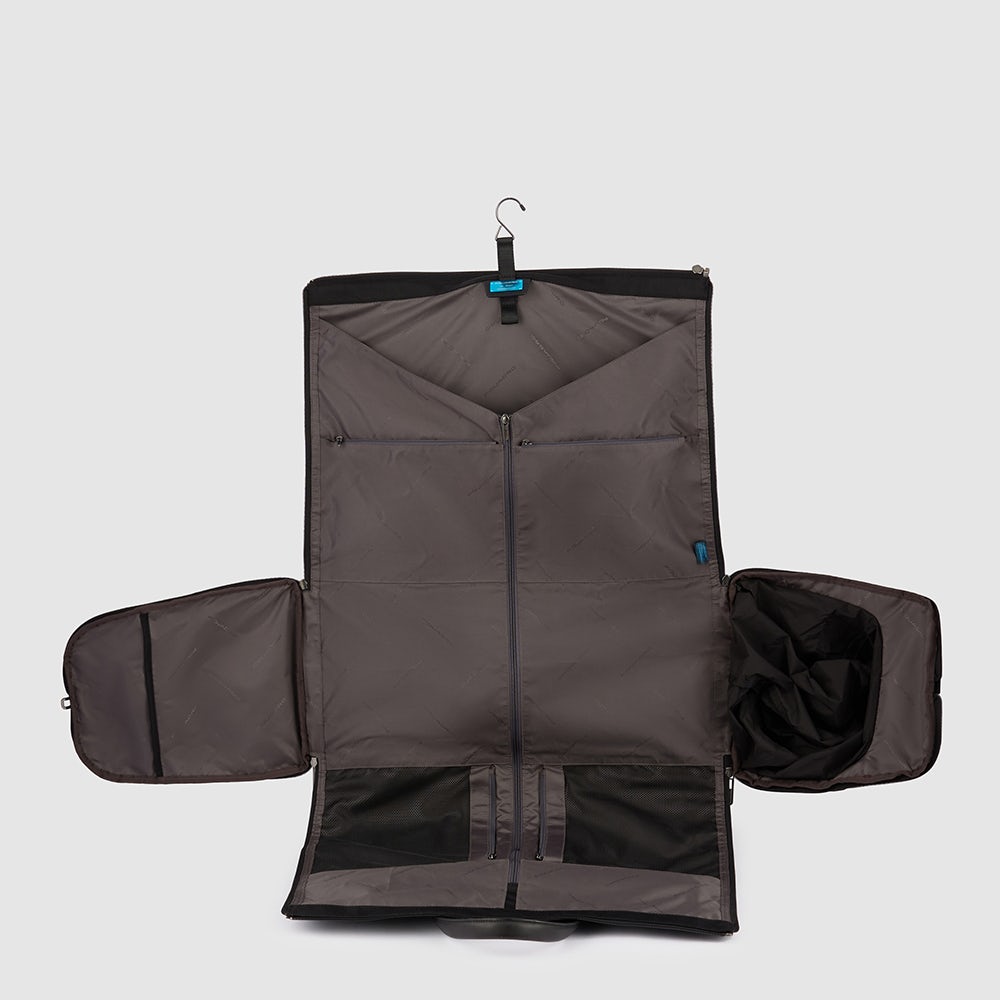 Piquadro Corner 2.0 Kleidersack Blau Recyclingstoff Haken
