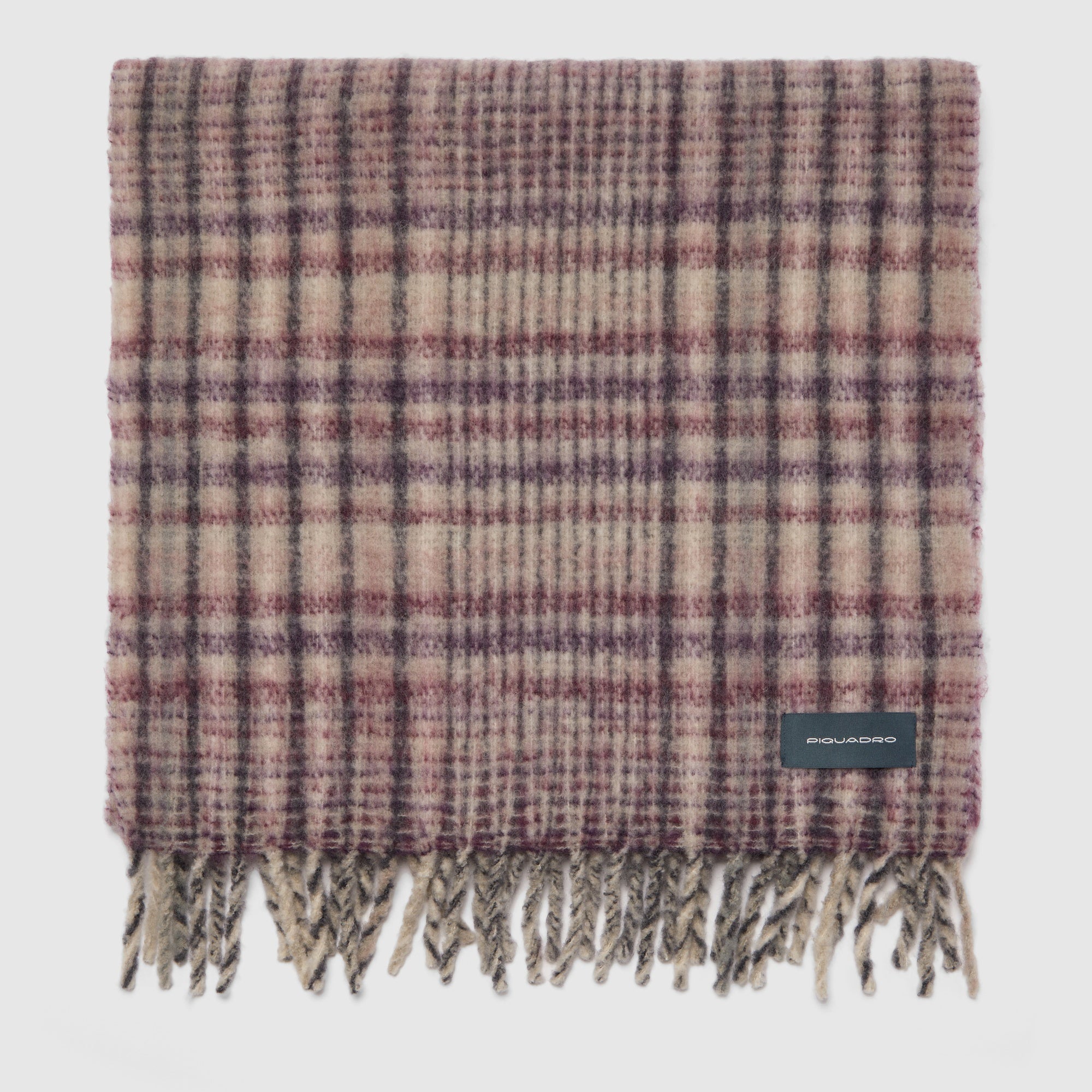 Piquadro Urban Schal Wollmischung Mohair-Effekt Blau