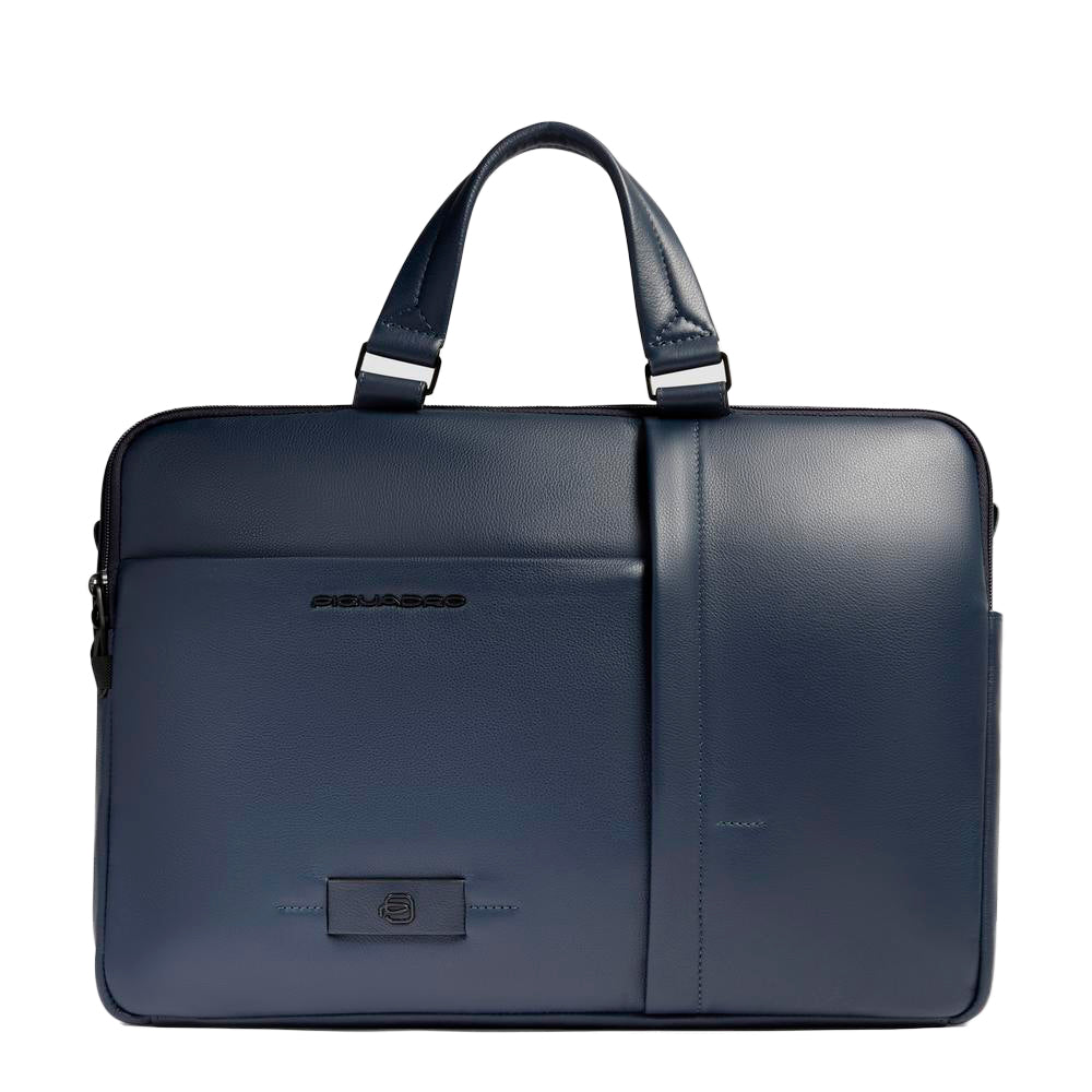 Piquadro Brief Russel Laptoptasche 15,6 Zoll Schwarz Leder