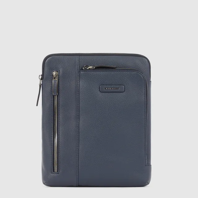 Piquadro Urban Herrentasche iPad Leder Blau klein