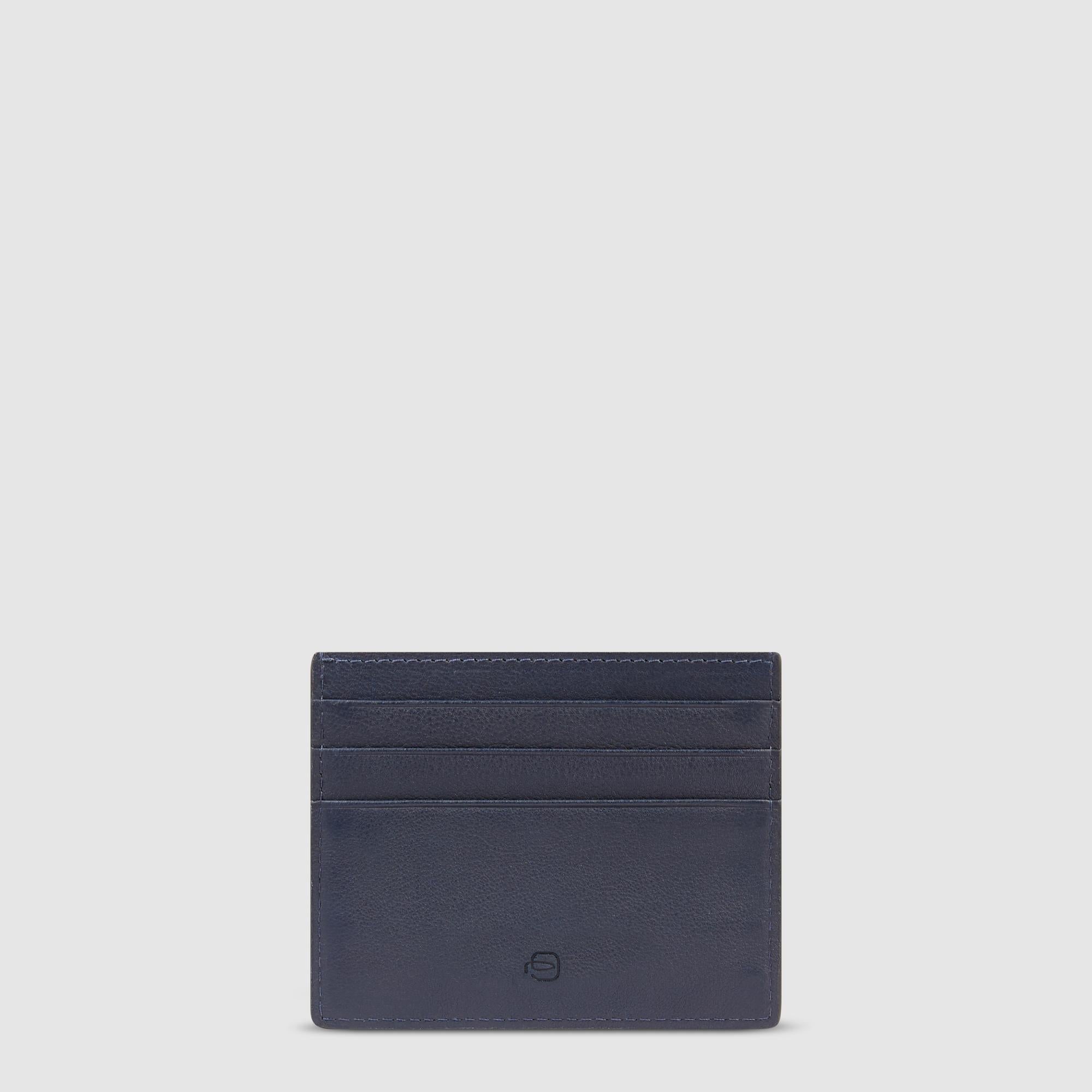 Piquadro Black Square Kartenetui Herren RFID dünn blau