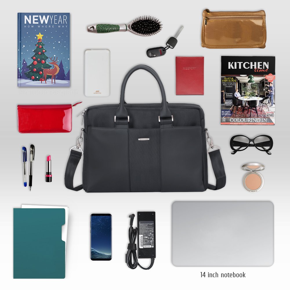 Rivacase Regent Laptoptasche 14 Zoll Schwarz Damen