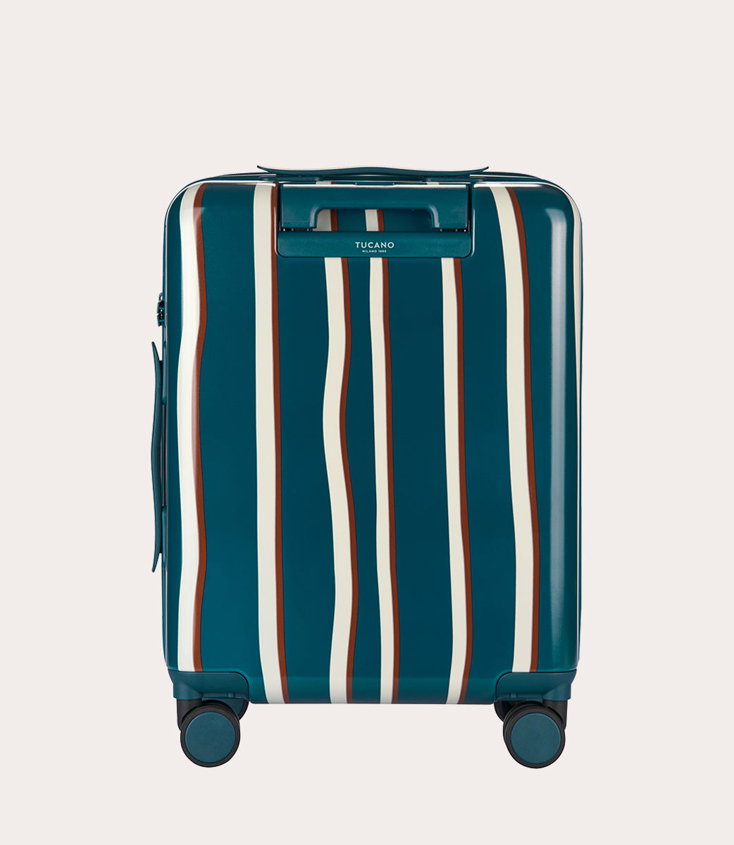 Tucano Stripes 40L Kabinentrolley Petrolblau Polycarbonat