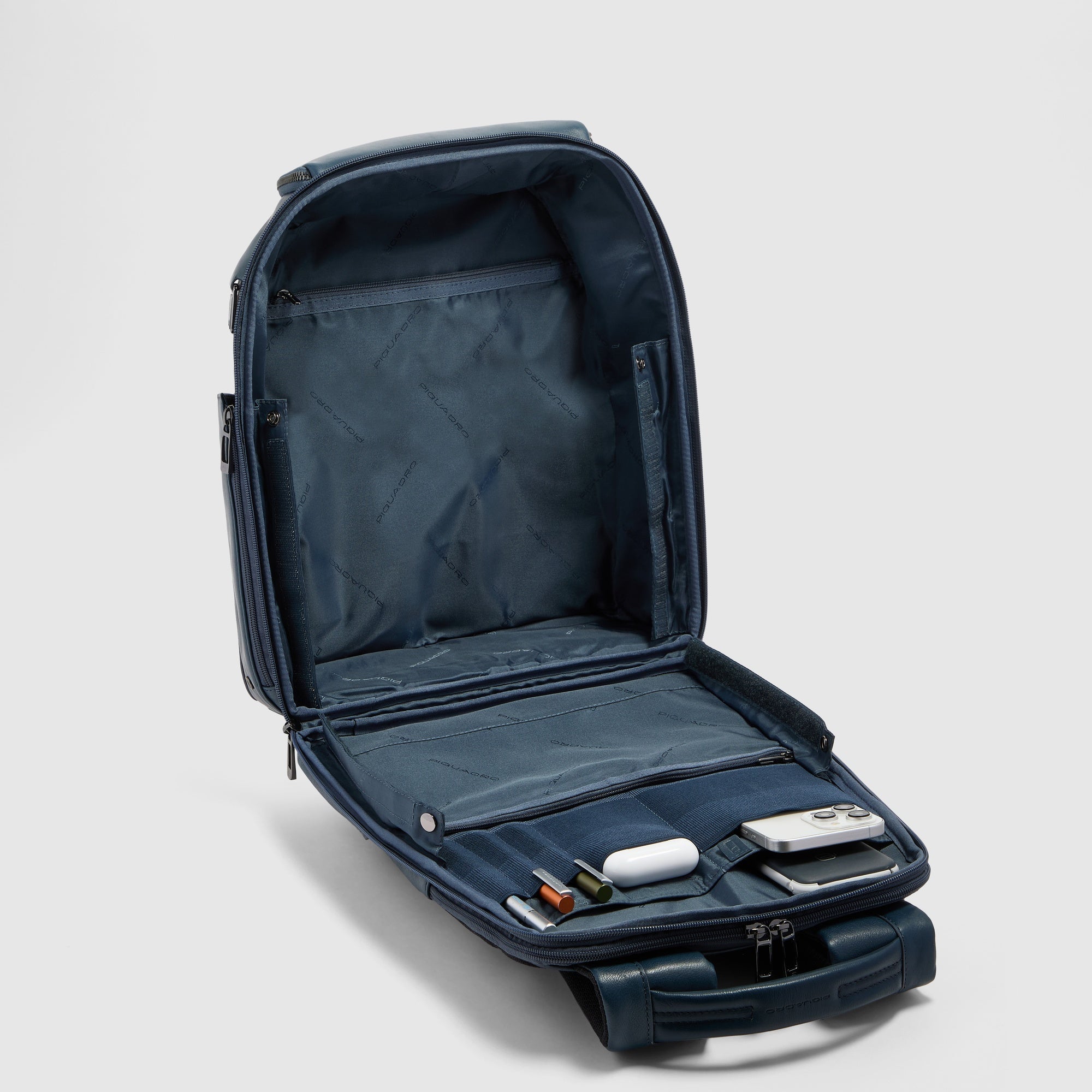 Piquadro Blue Square Rucksack 14 Zoll Laptop Blau Travel