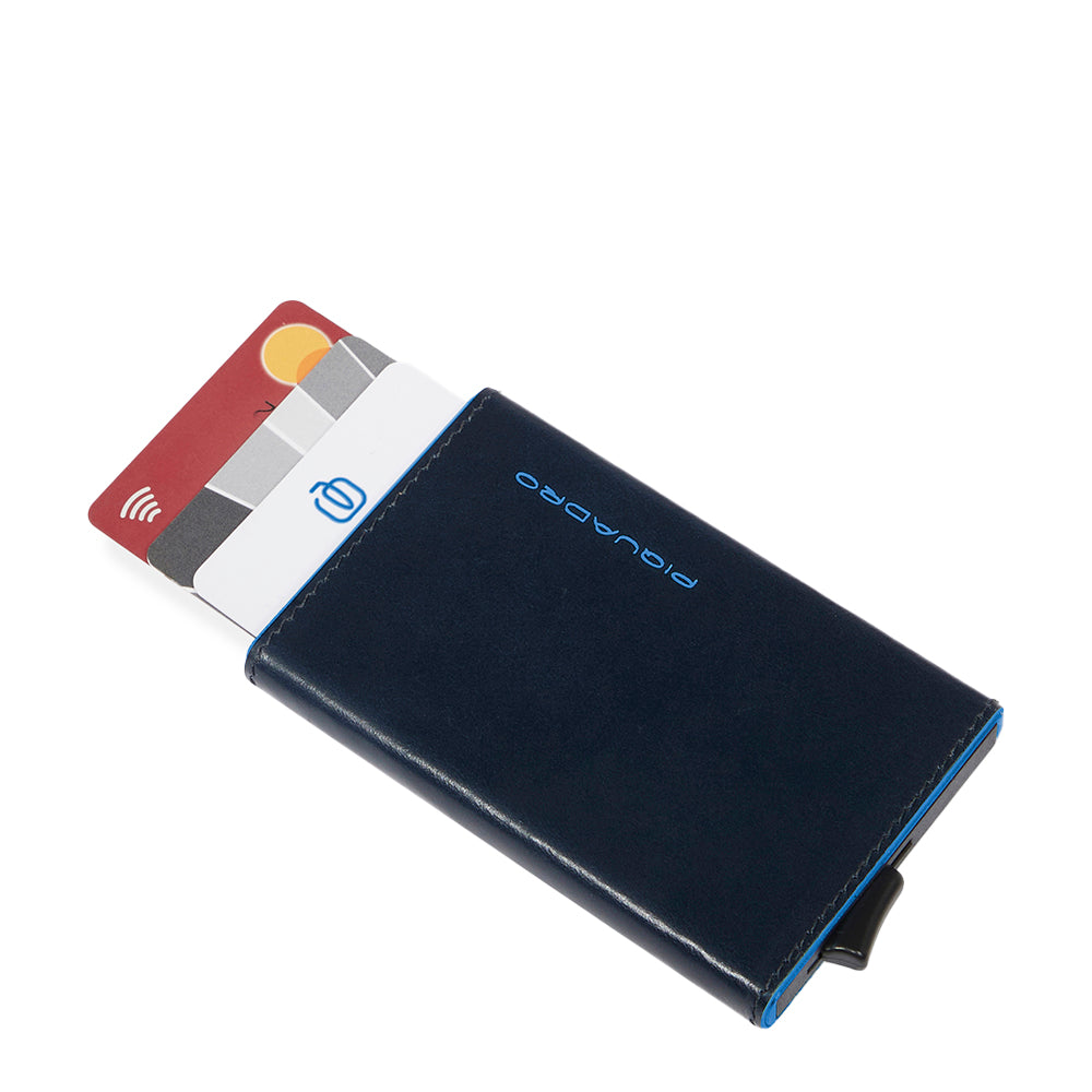 Piquadro Black Square Kreditkartenetui Sliding RFID schwarz