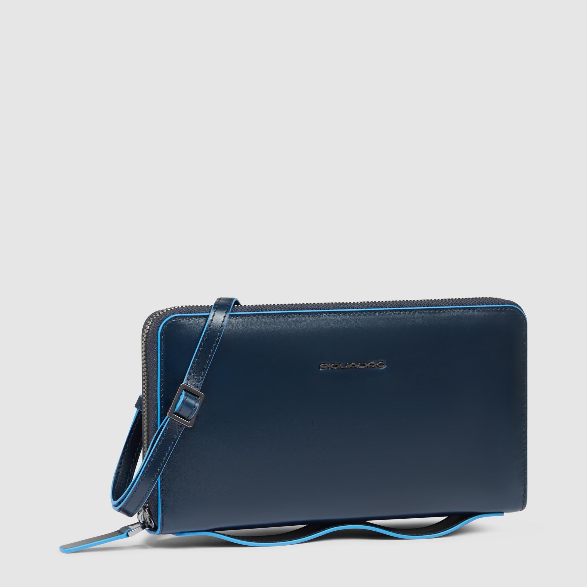 Piquadro Urban Pochette Leder schwarz Umhängetasche