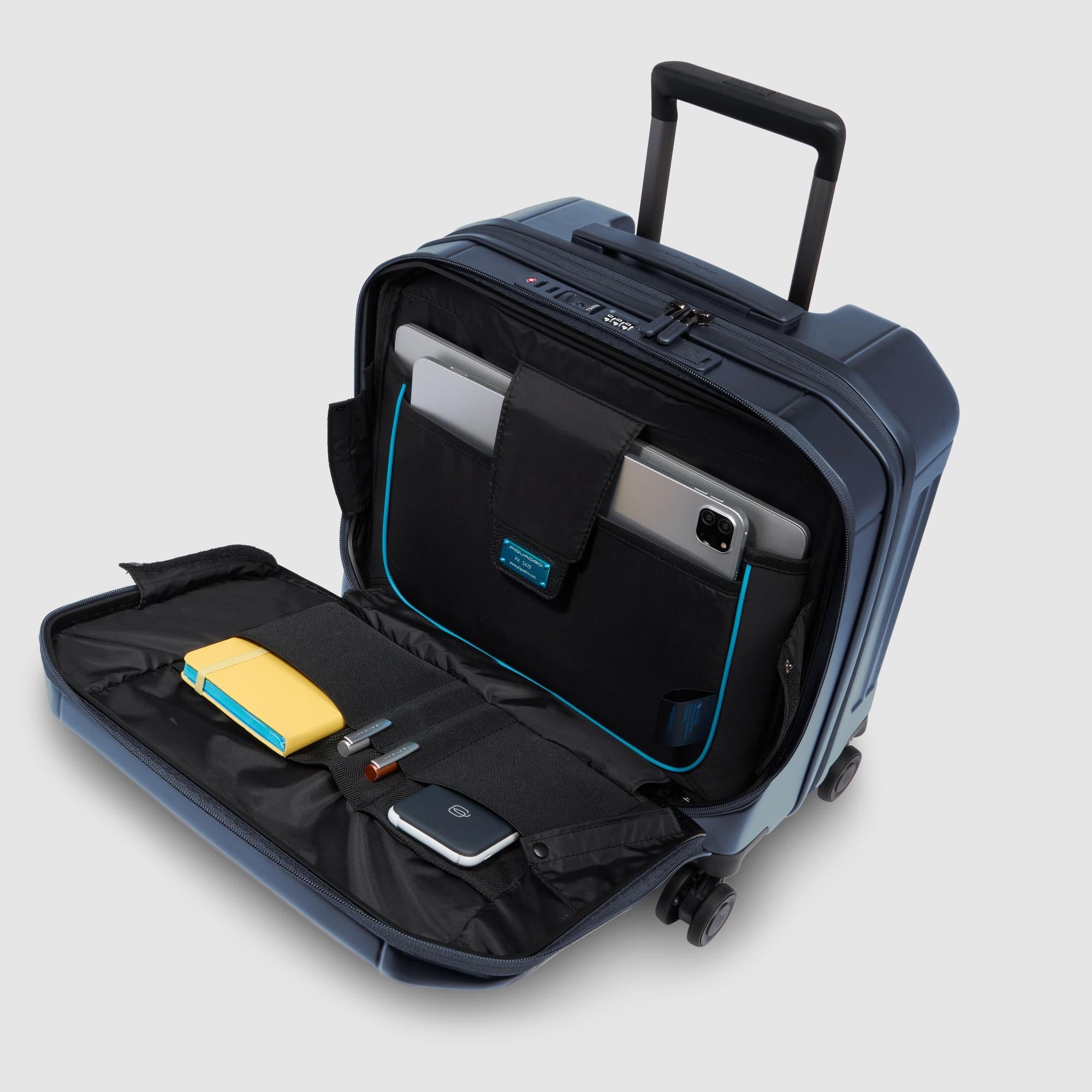 Piquadro PQLP Piloten-Trolley 15,6 Zoll Schwarz TSA
