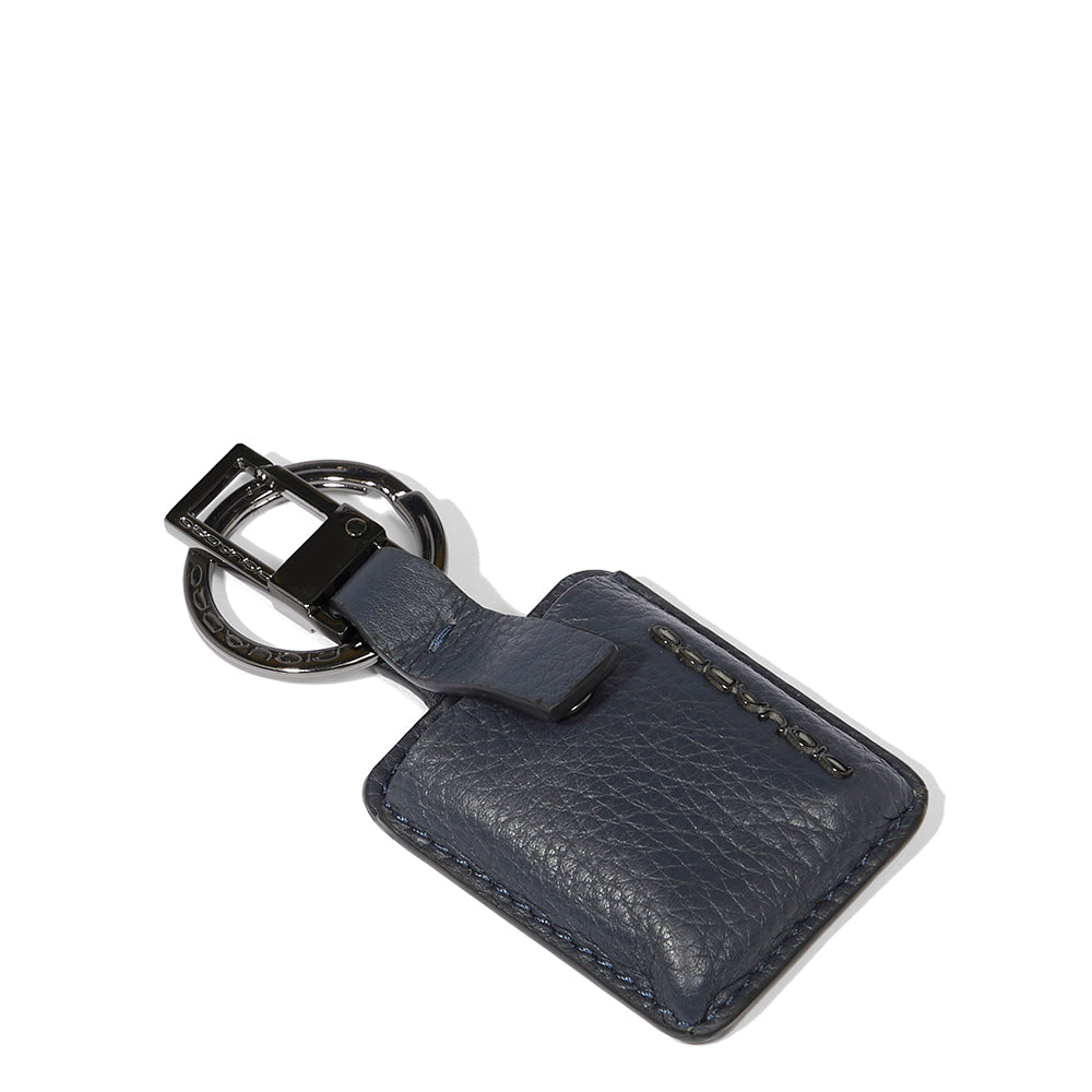 Piquadro Connequ Schlüsselanhänger Karabiner Leder Schwarz