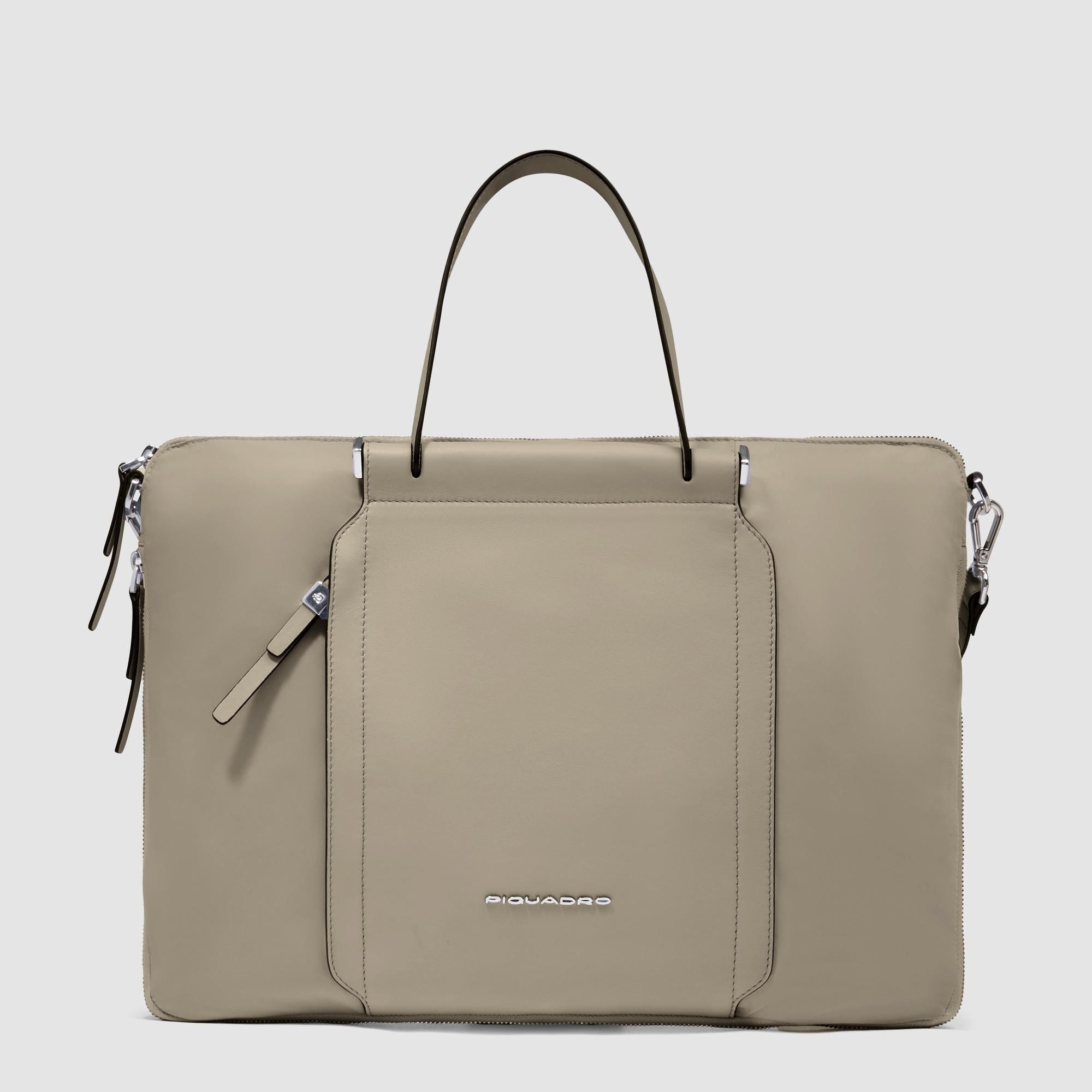 Piquadro Materia Laptoptasche Damen 15,6 Zoll Schwarz