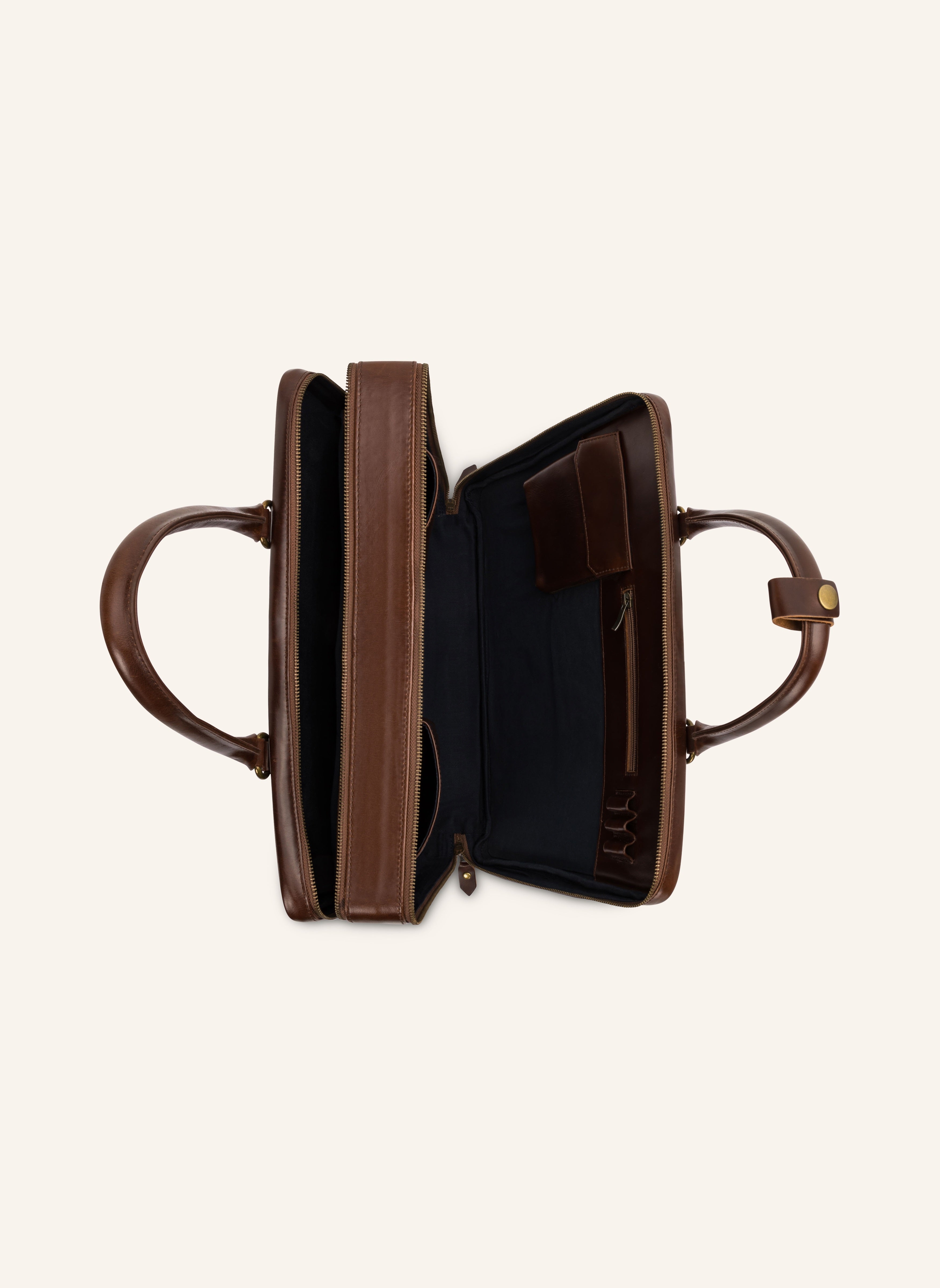 Buckle & Seam Albert XL Briefcase Aktentasche Braun 15 Zoll