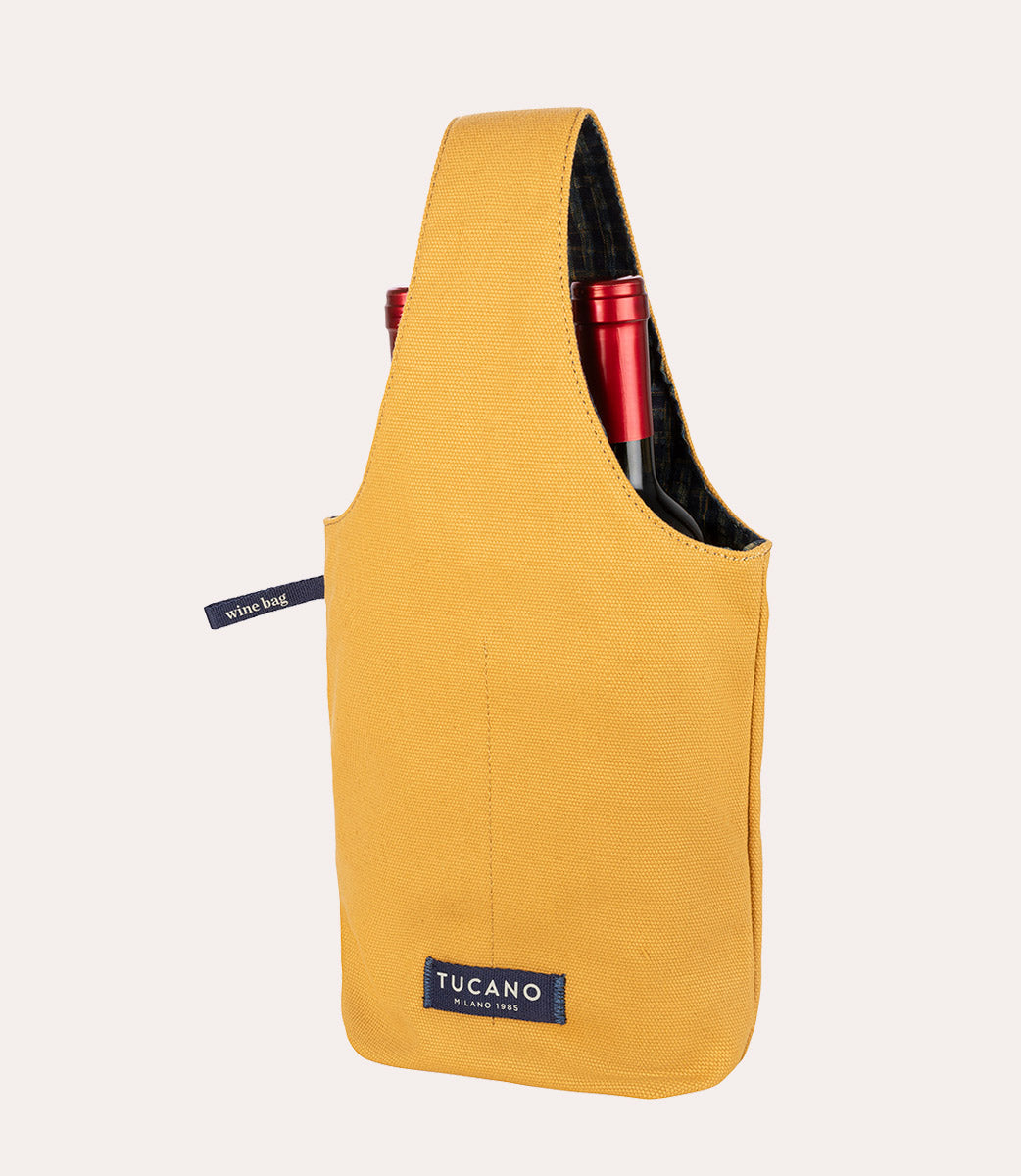 Tucano Kitchen Weintasche 2 Flaschen Canvas Avorio