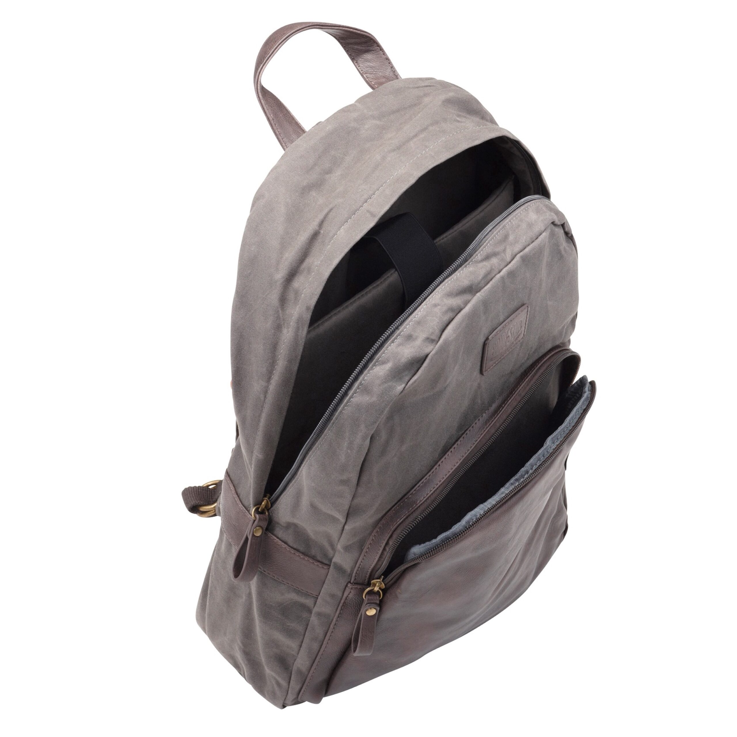 Lightpak Sensation Rucksack grau-braun Canvas 15 Zoll