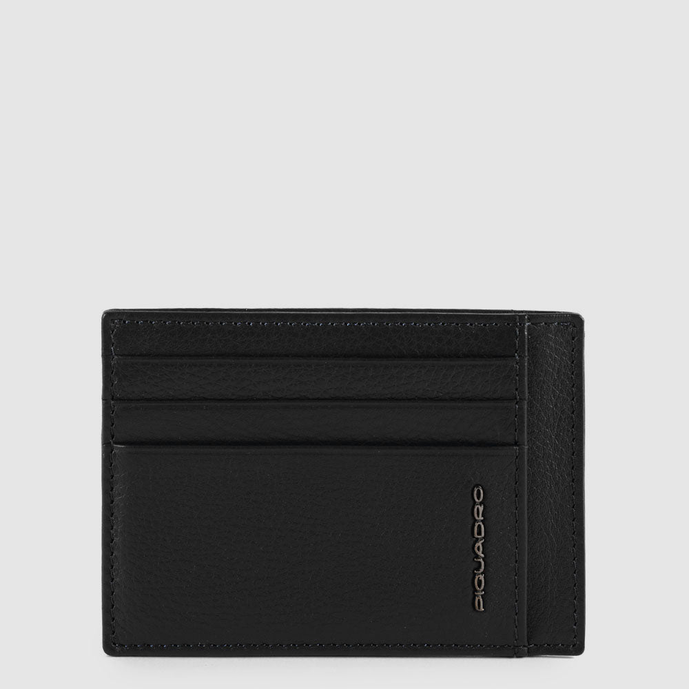 Piquadro Black Square Kartenetui Leder Blau RFID