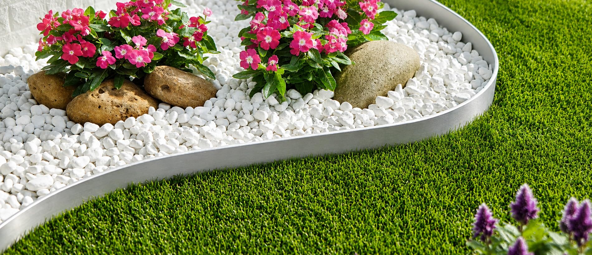 Gardenline Rasenkanten 4 Stück Metall verzinkt 119,5x13 cm