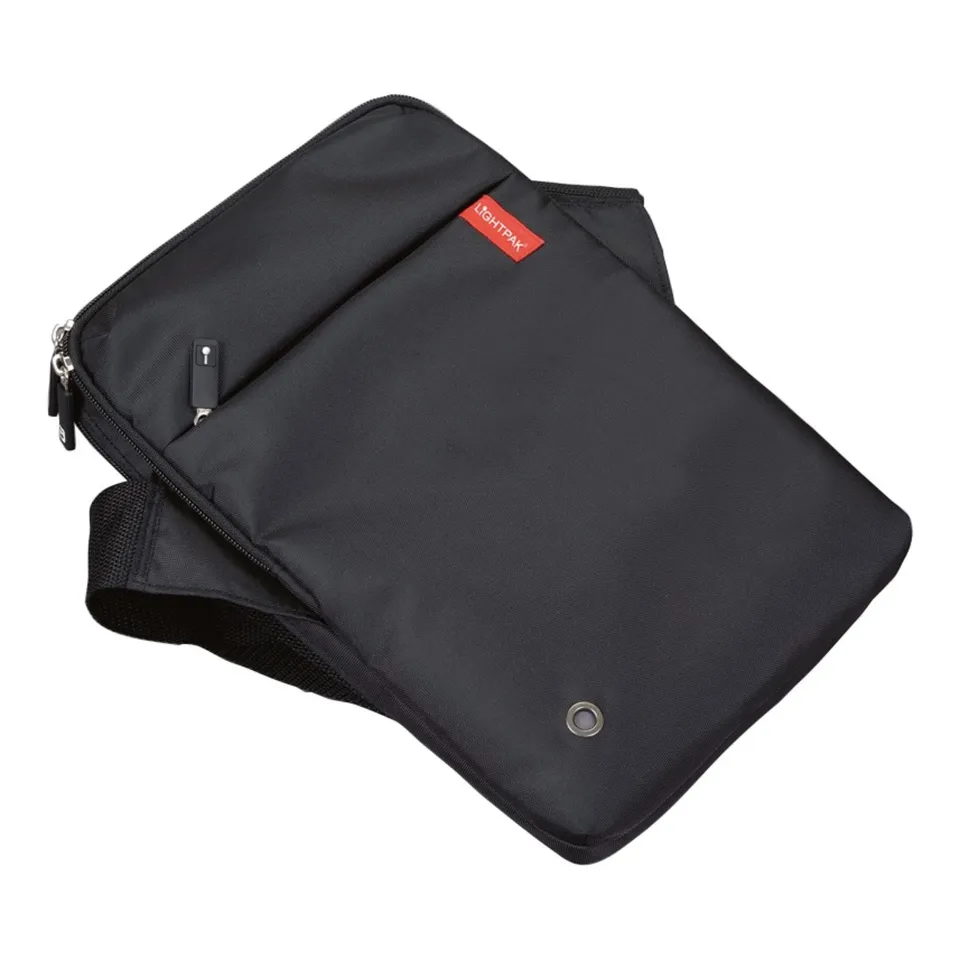 Lightpak Genius Tablet-Umhängetasche Nylon Schwarz gepolstert