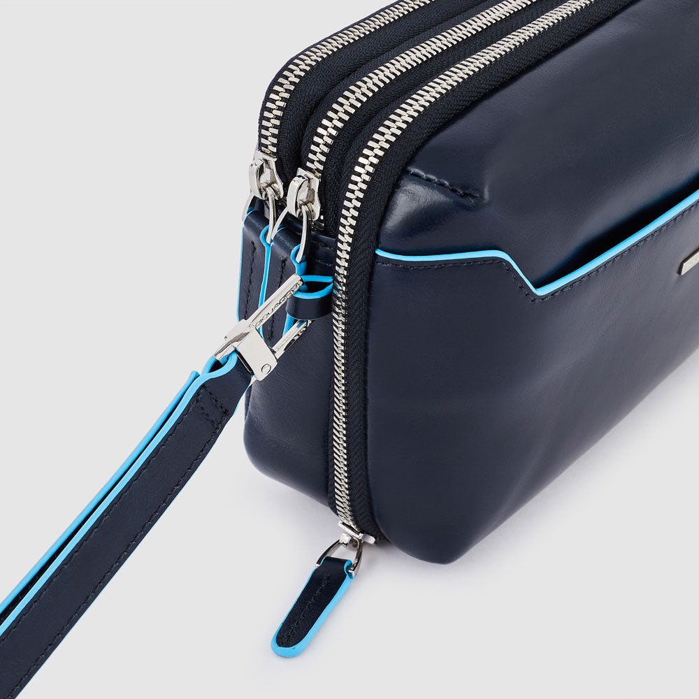 Piquadro Modus Clutch Leder 2 Fächer Schwarz RFID