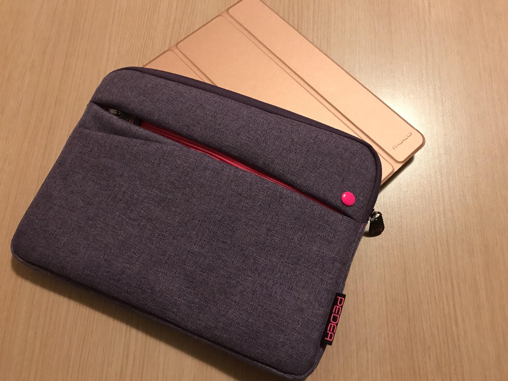 Pedea Tablet 9-11 Zoll Tasche Sleeve grau mit Zubehörfach