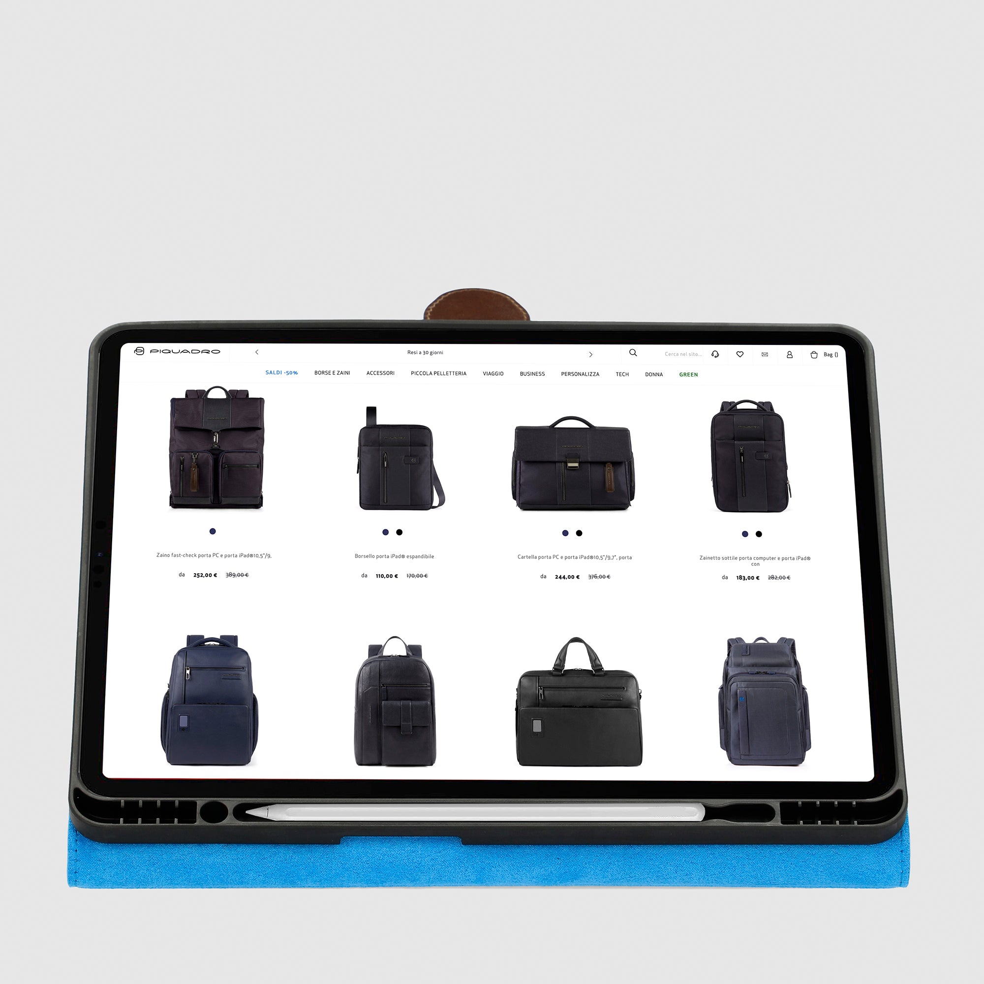 Piquadro Connequ iPad Pro 13 Hülle MO Leder Folio