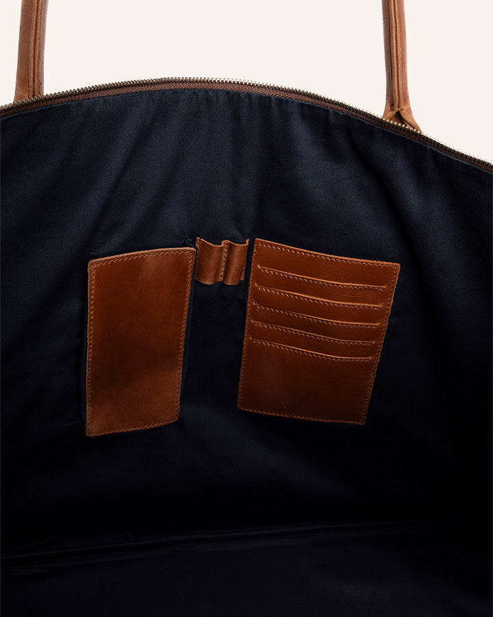 Buckle & Seam Linwood Weekender Leder Braun 37 L Handgepäck