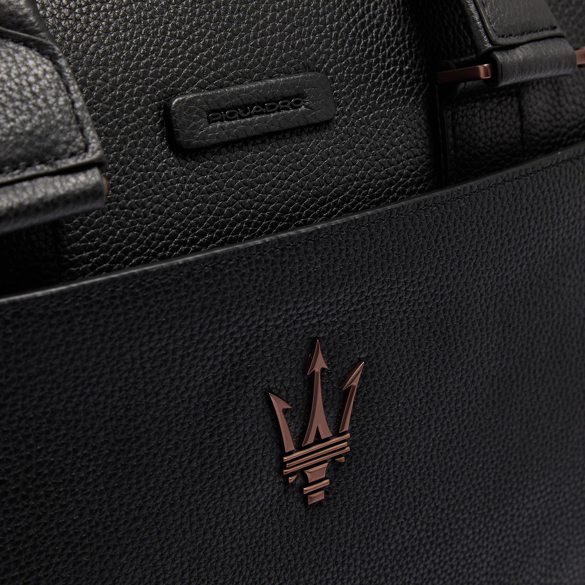 Piquadro Rover x Maserati Reisetasche Leder Schwarz