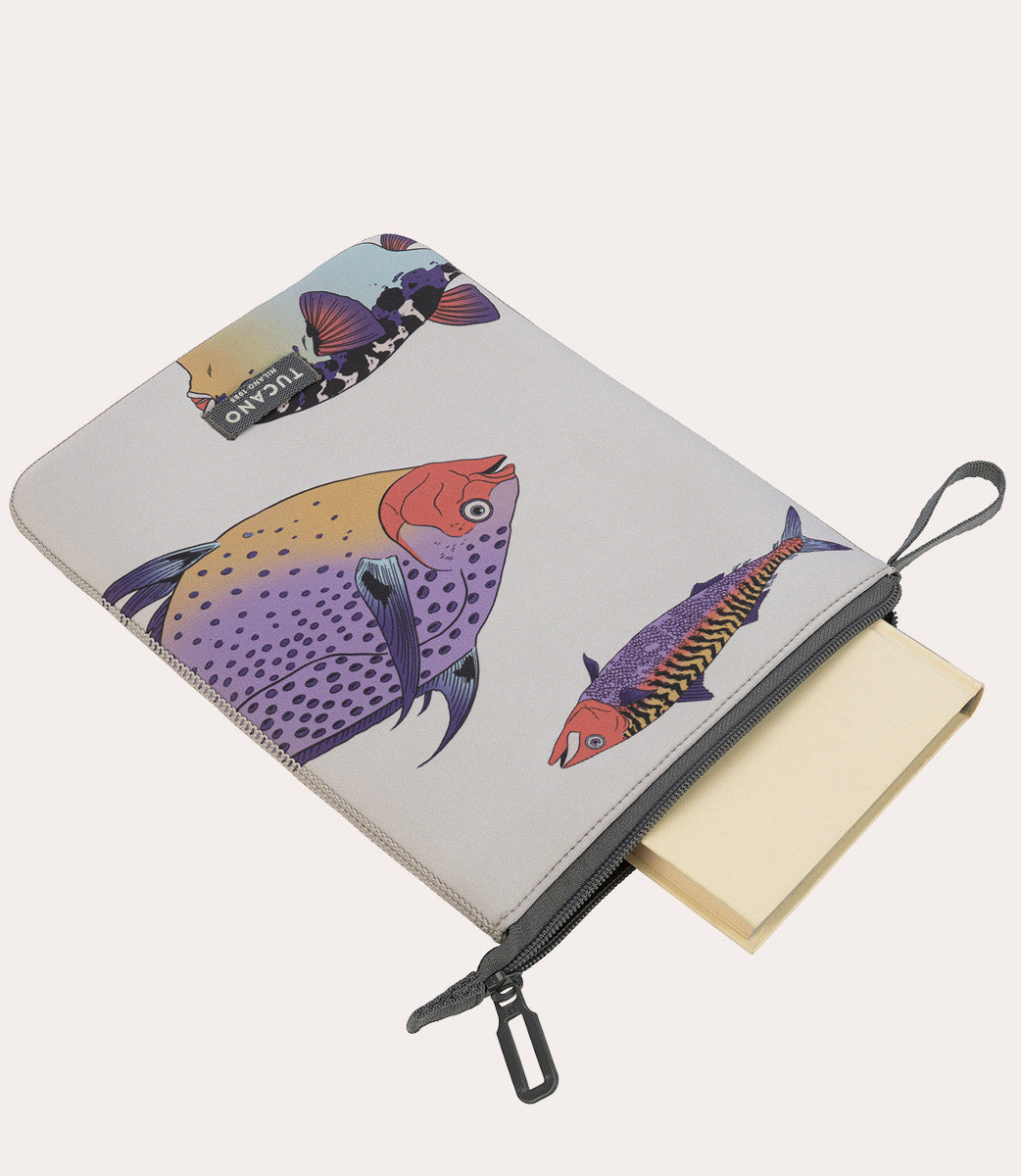 Tucano Schizzo Buchhülle Neopren Hellblau elastisch