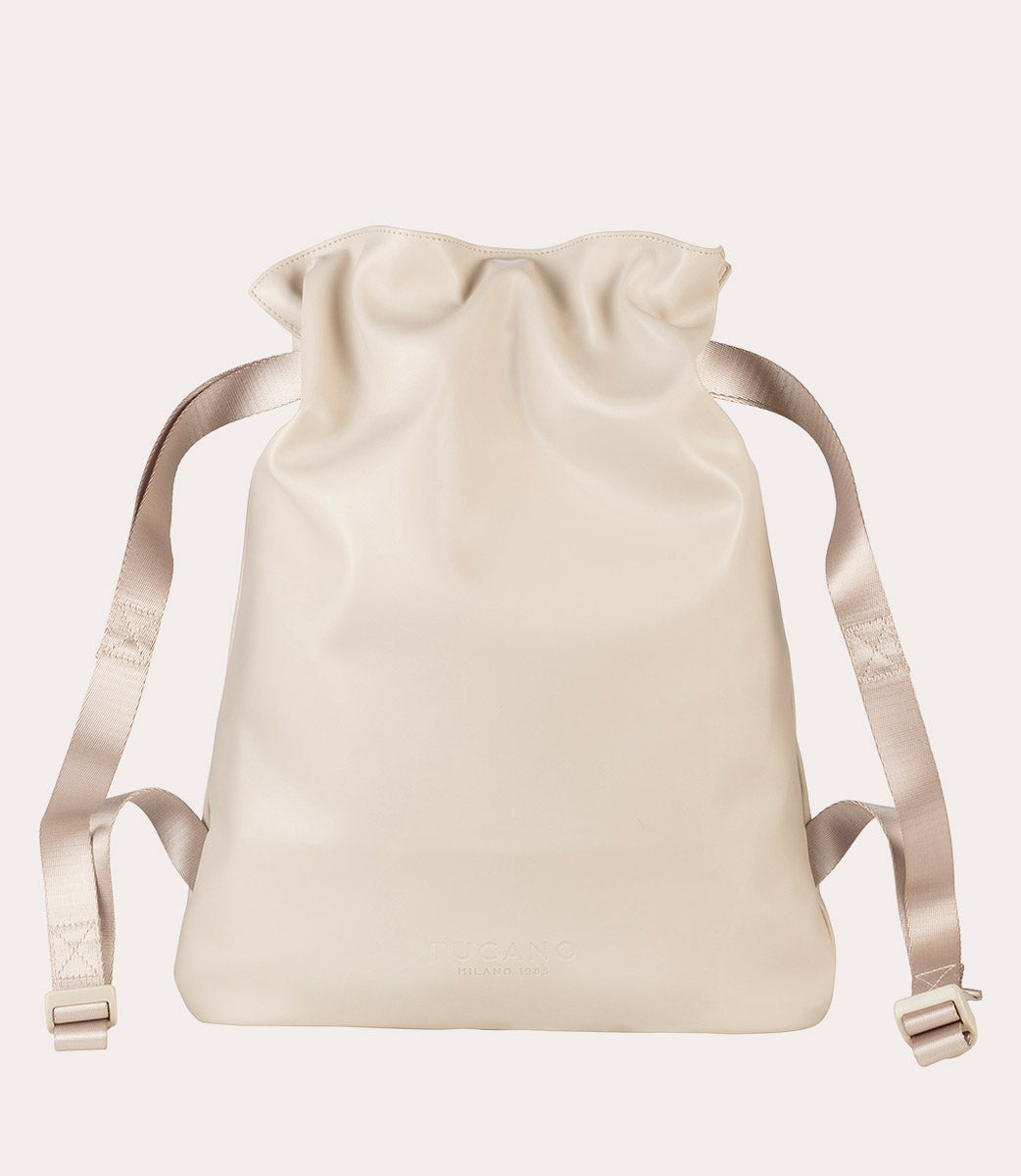 Tucano Nina Rucksack Damen Beutel Lederoptik Nero Kordel