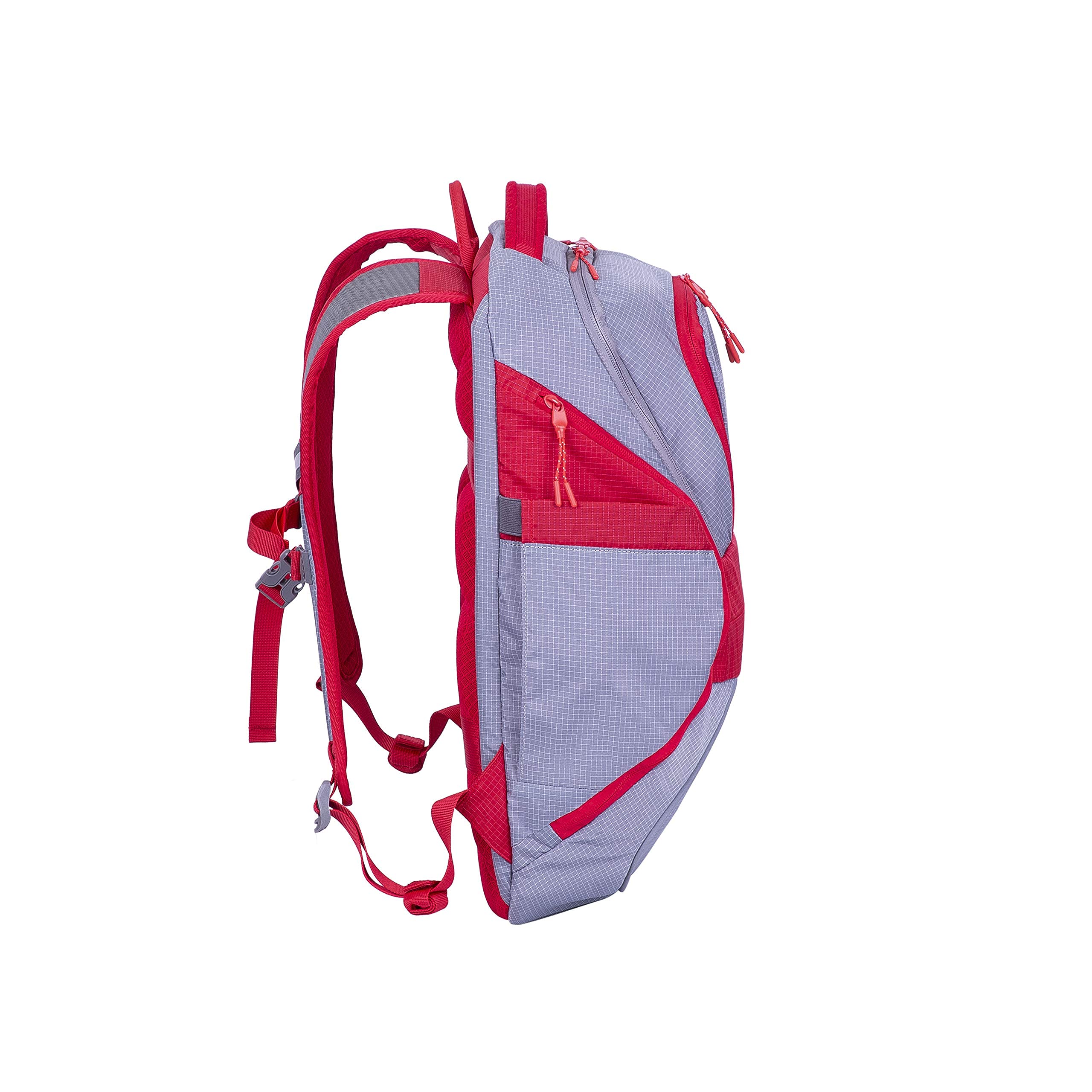 RIVACASE Ipanema 15,6 Zoll Laptoprucksack rot grau reflektierend