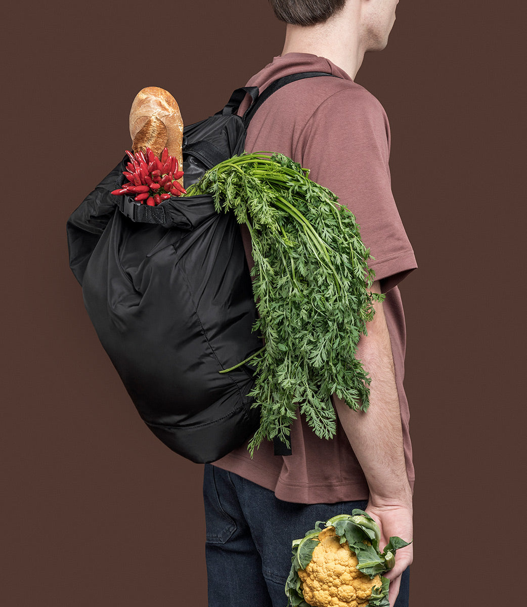 Tucano Spezie Gerla Rucksack faltbar Schwarz recycelt