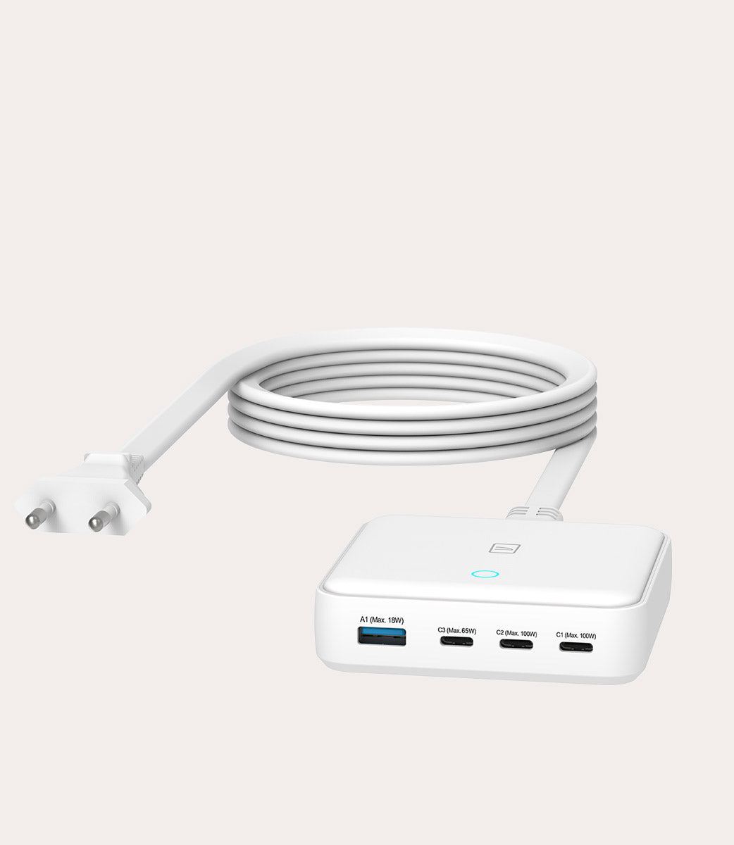 Tucano 100W GaN Ladegerät 4-Port Desktop Weiß USB-C