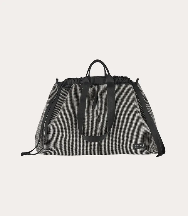 Tucano Carry Cleo Large Weekender Schwarz Stroheffekt