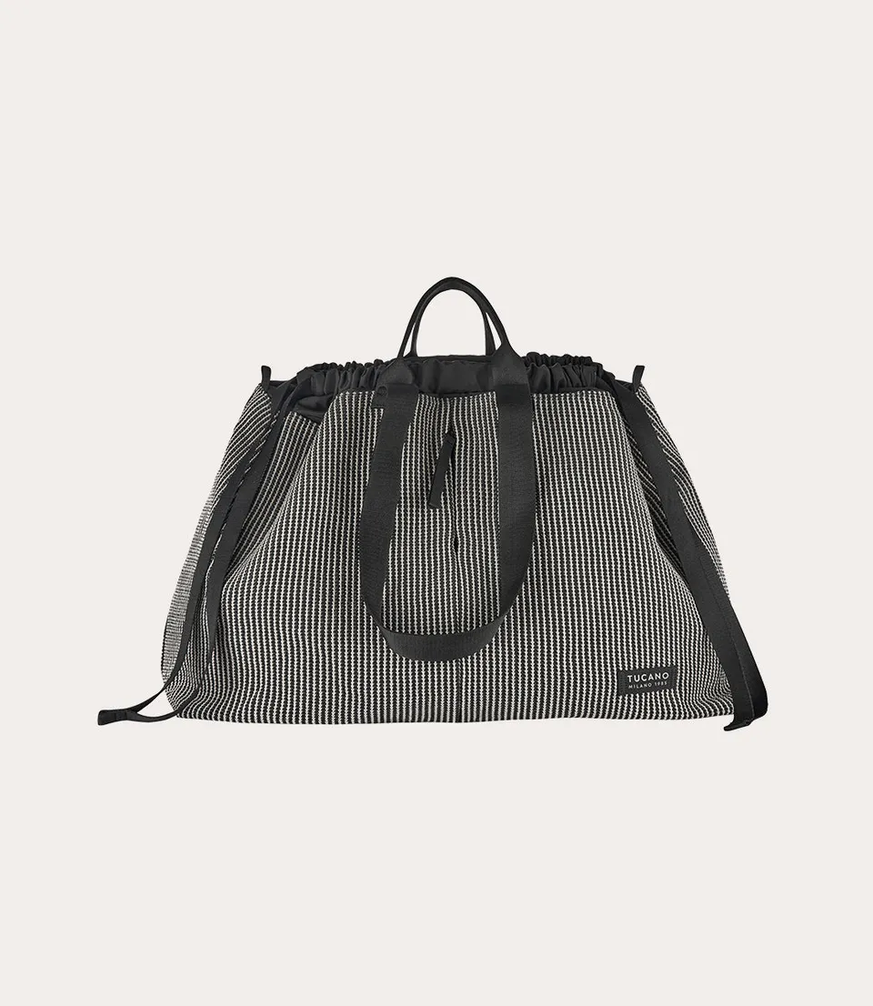 Tucano Carry Cleo Large Weekender Schwarz Stroheffekt