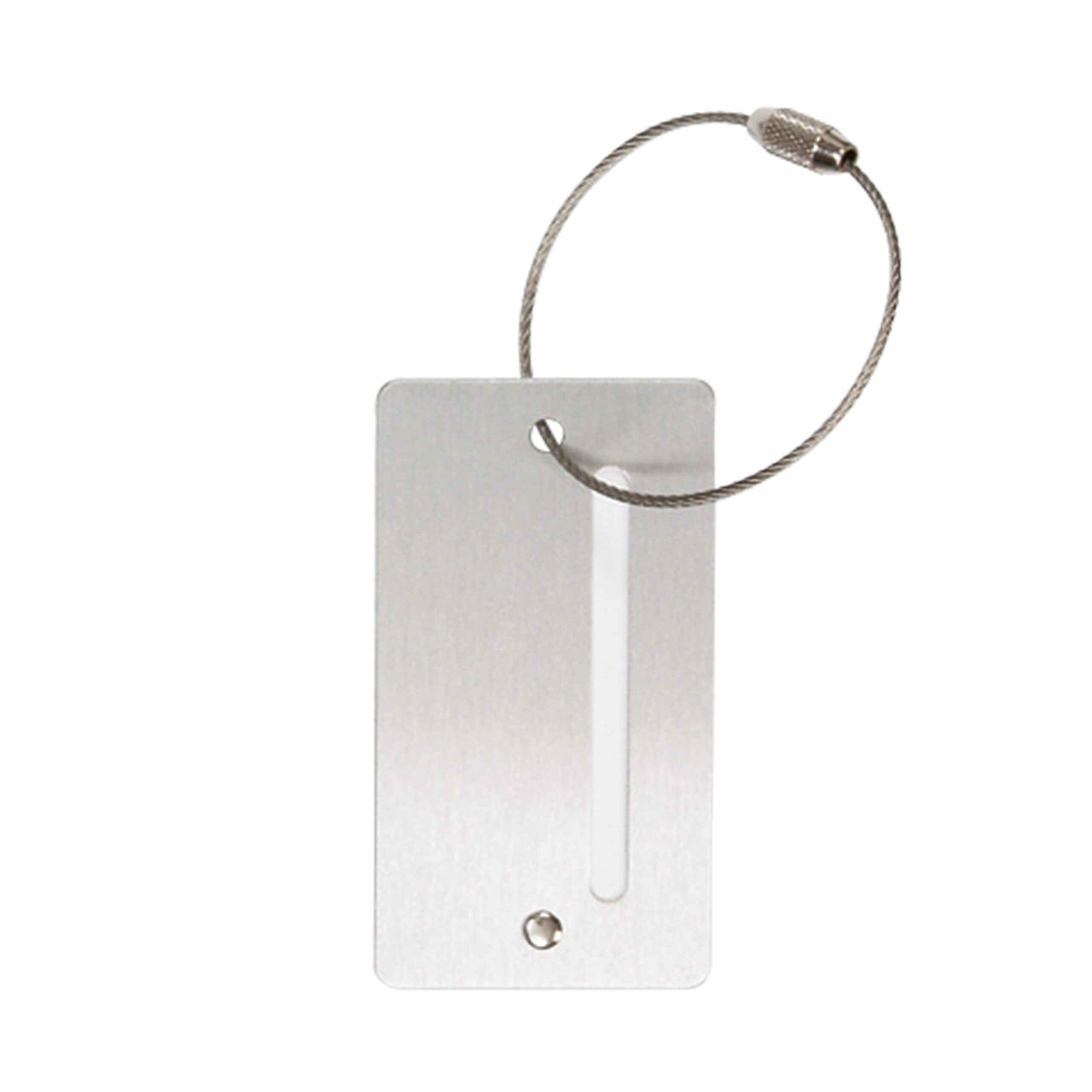 Lightpak Kofferanhänger Silber Metall mit Sichtfeld