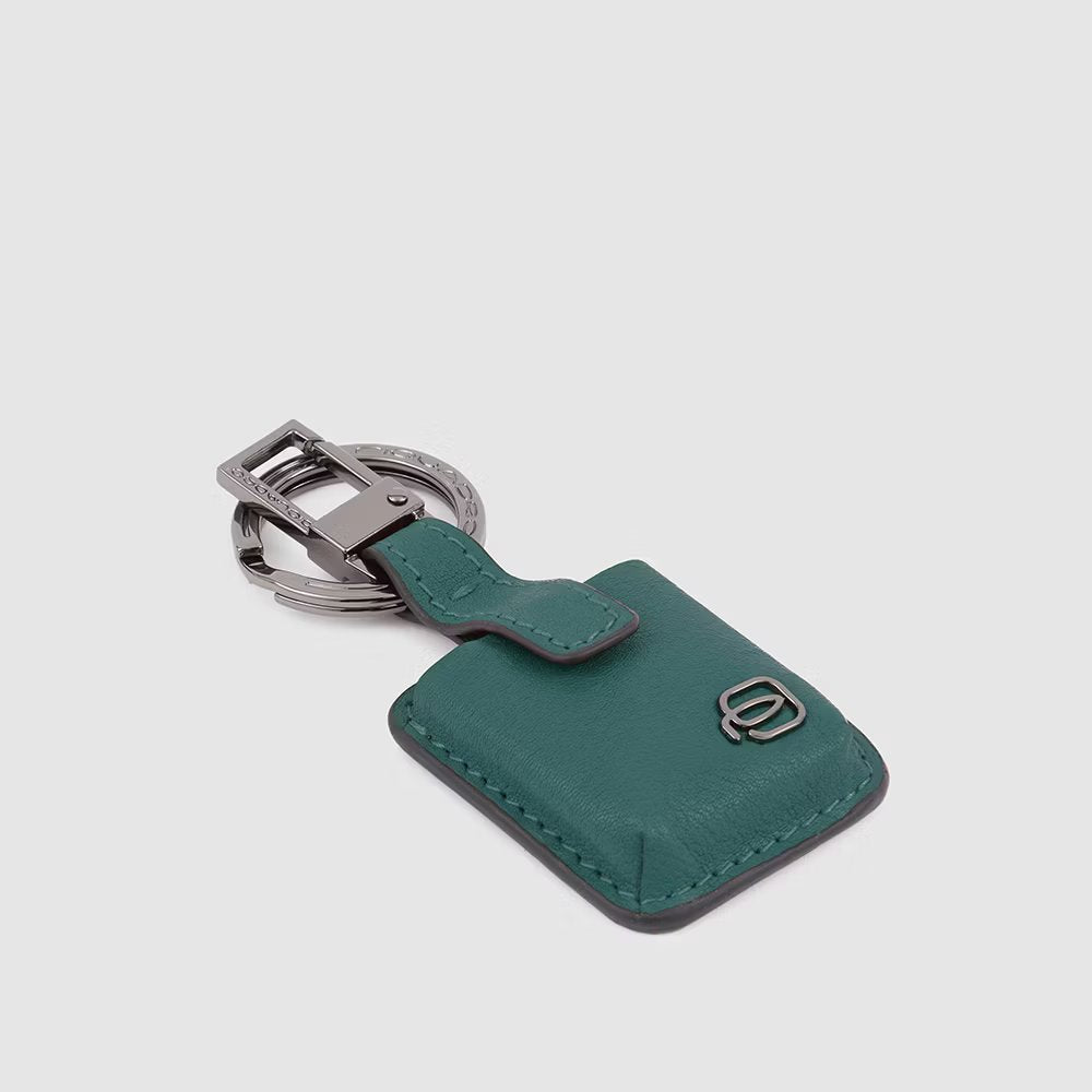 Piquadro Connequ Schlüsselanhänger Karabiner Schwarz Leder
