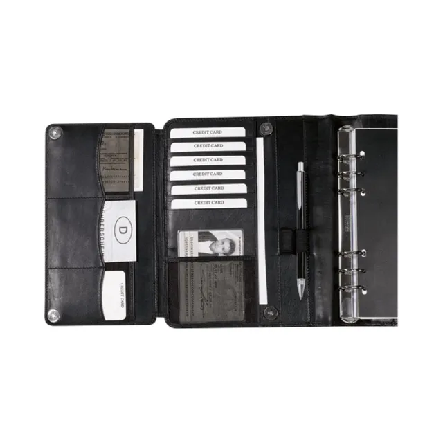 Lightpak Manager-Planer A5 Nappaleder schwarz Tageskalender
