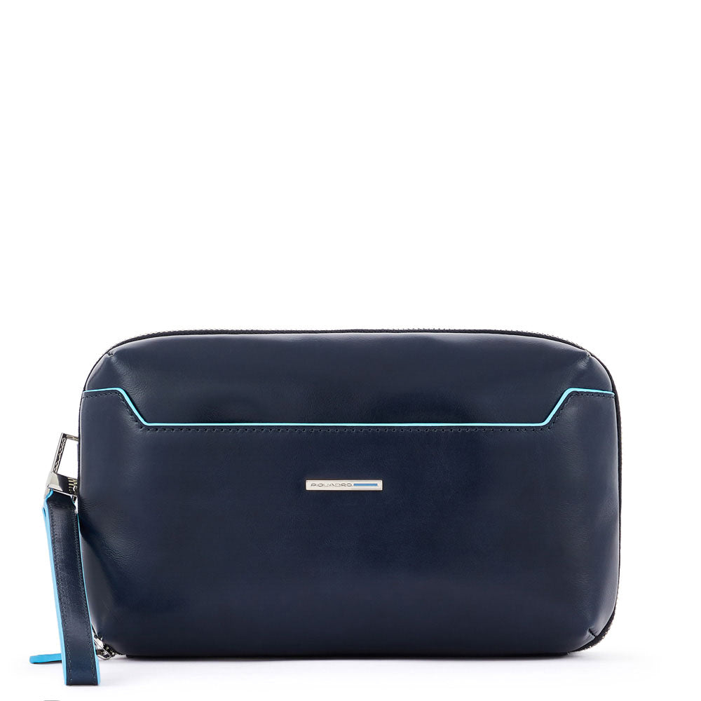 Piquadro Modus Clutch Leder 2 Fächer Schwarz RFID